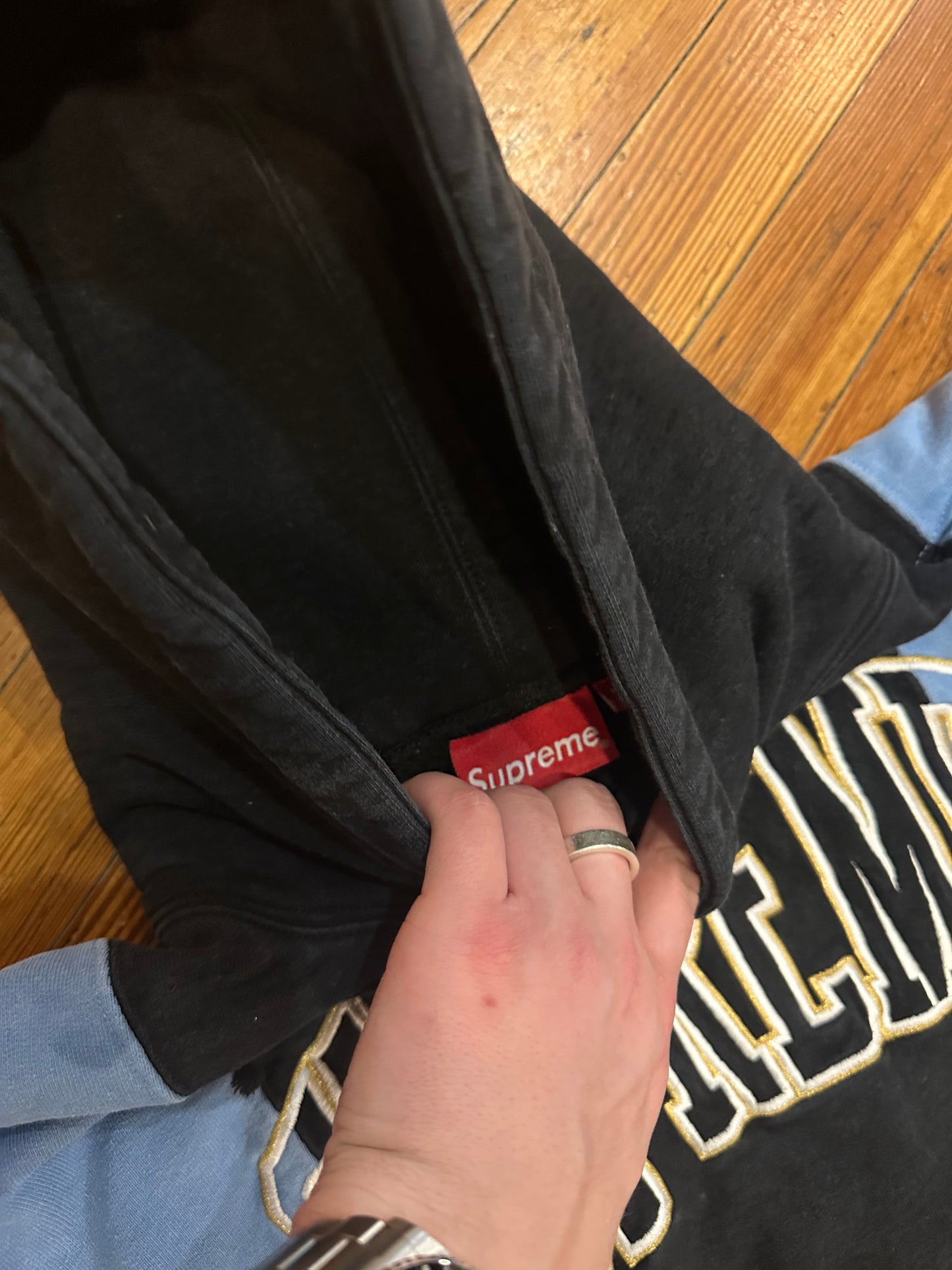 Supreme Hoodie “Black / Blue”