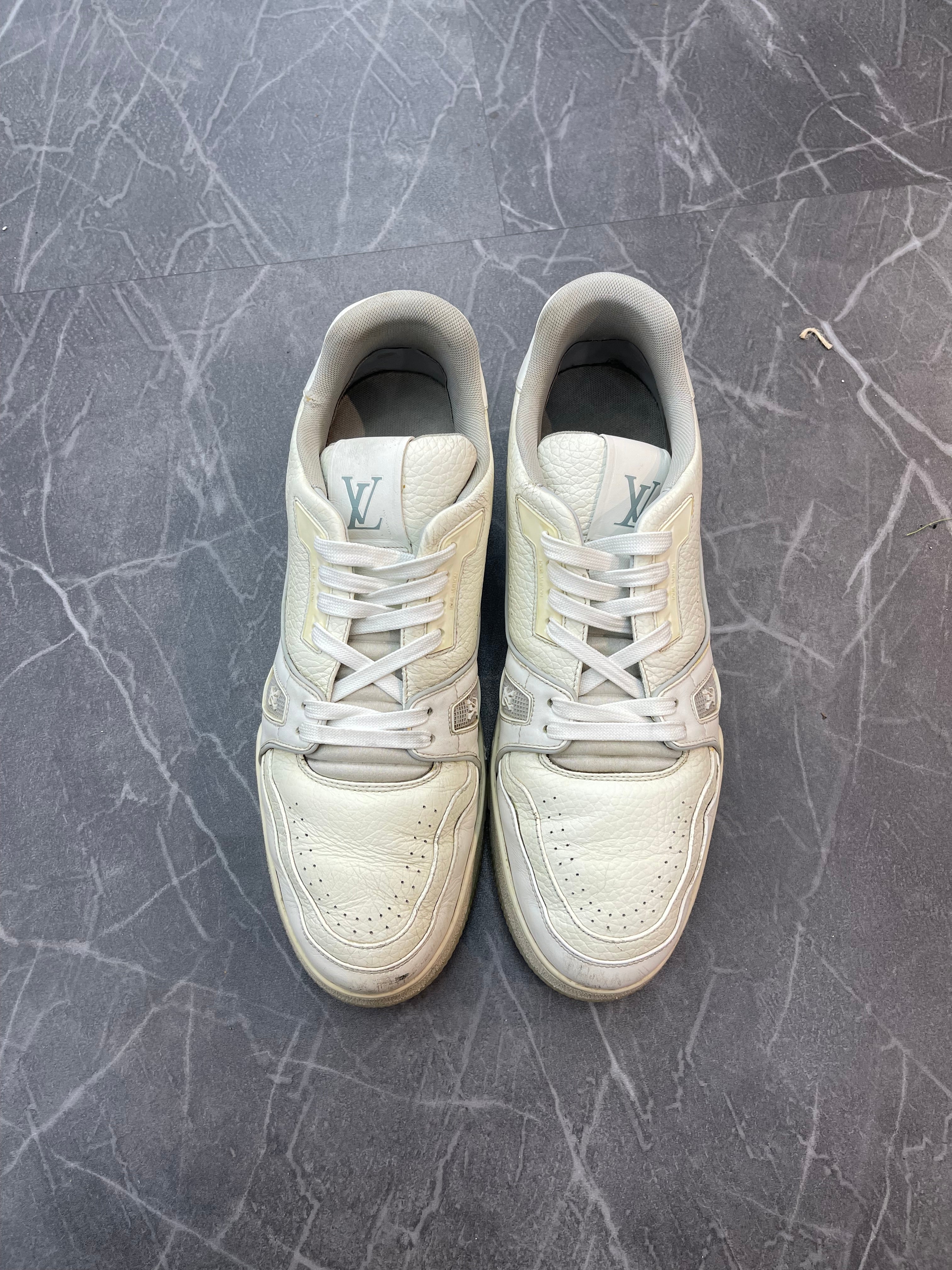 Louis Vuitton LV Trainer White Grey Signature #54