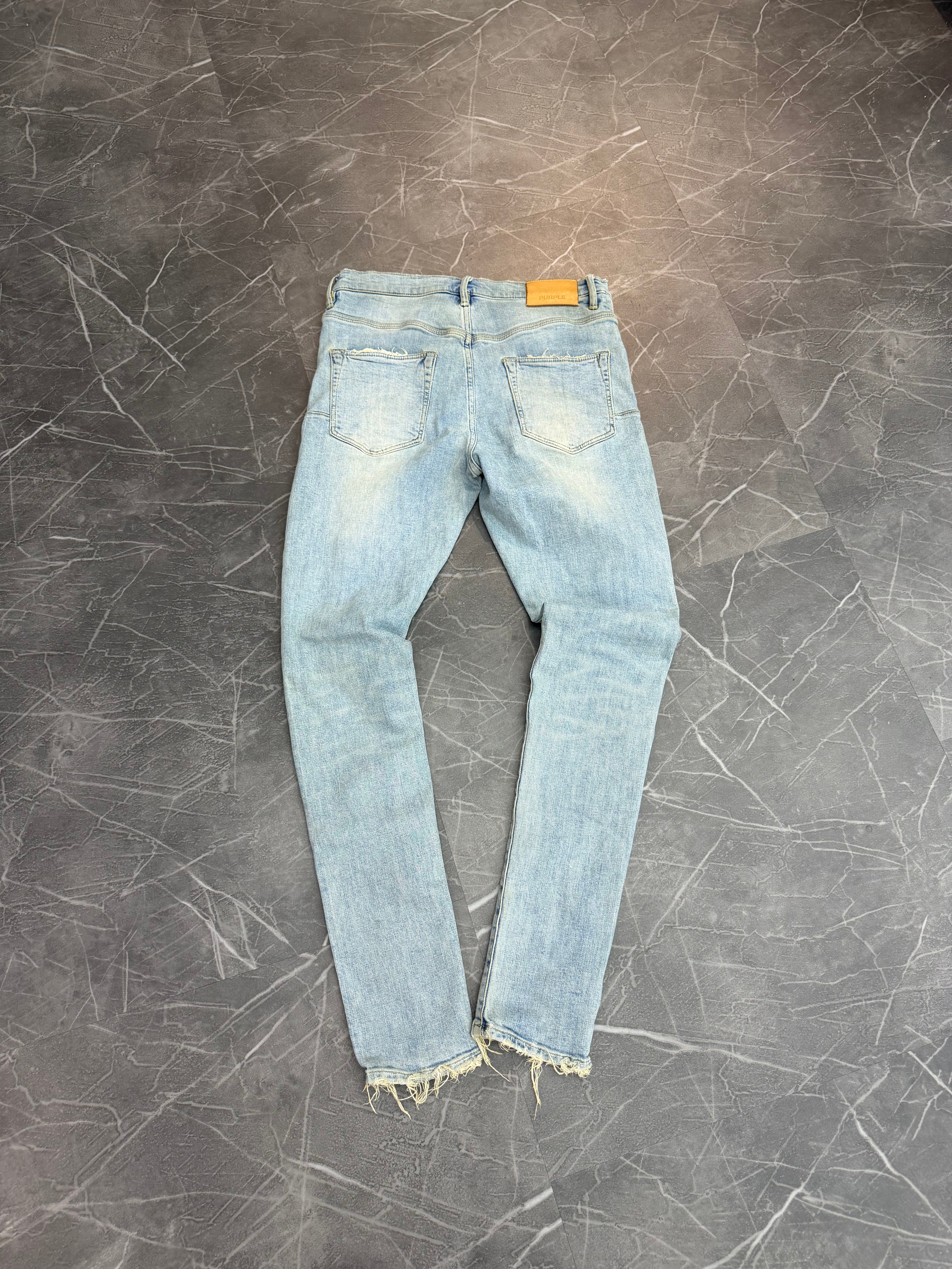 Purple Jeans Knee Rip Washed (30)
