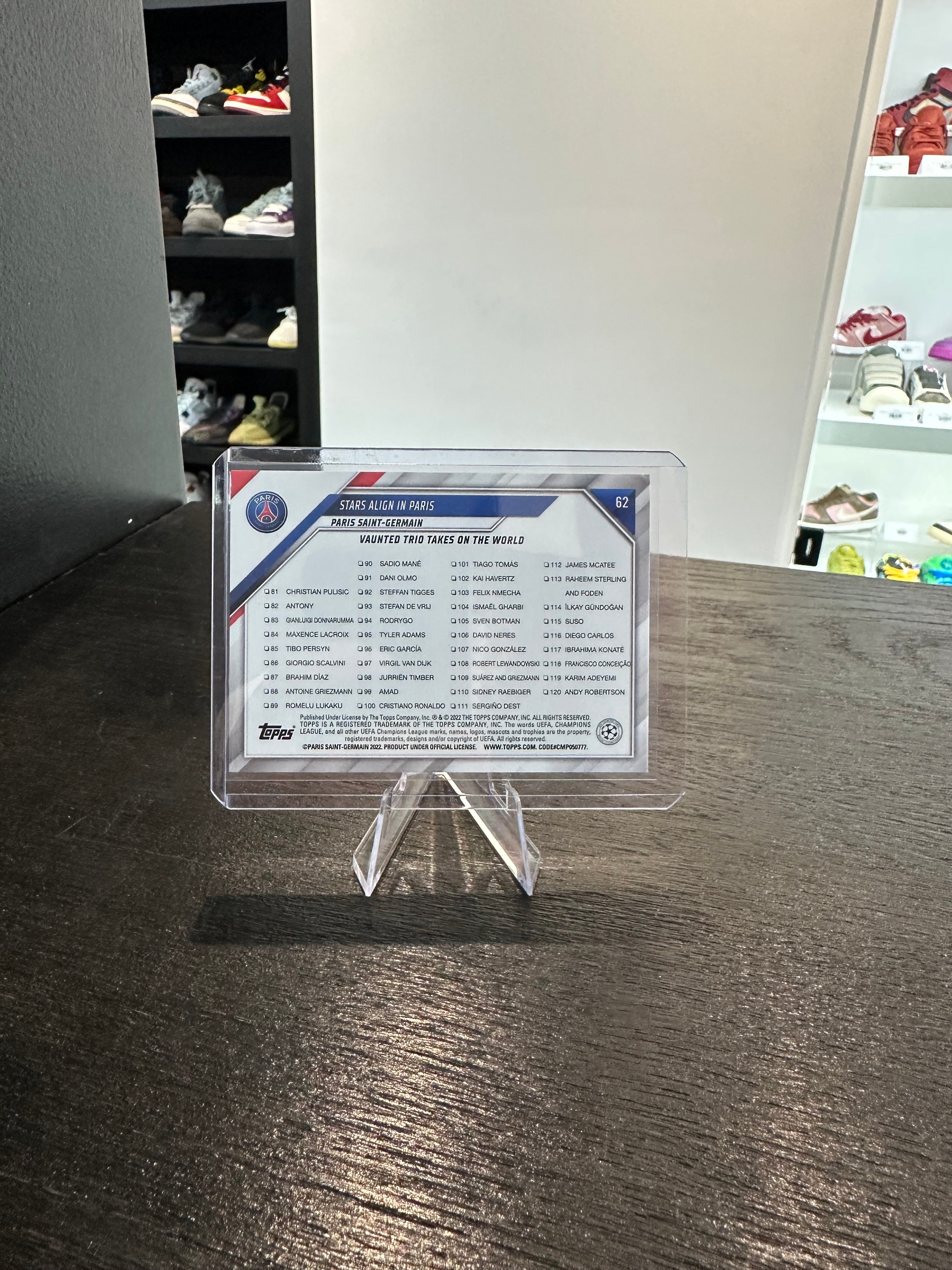 2021-22 Topps UCL Stars Align in Paris #62 Silver Mini-Diamond