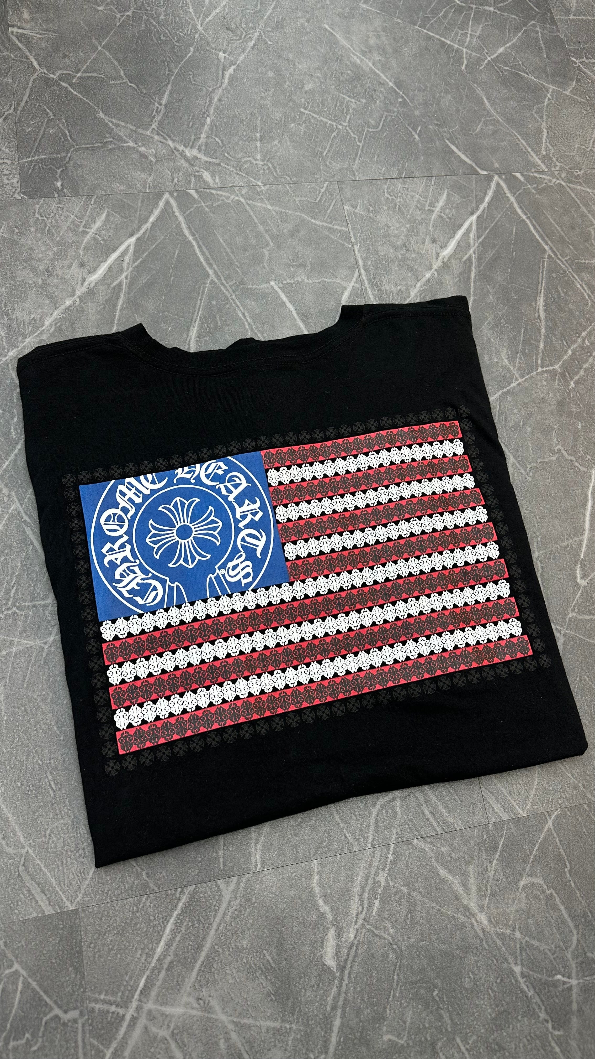 Chrome Hearts American Flag Dagger Tee