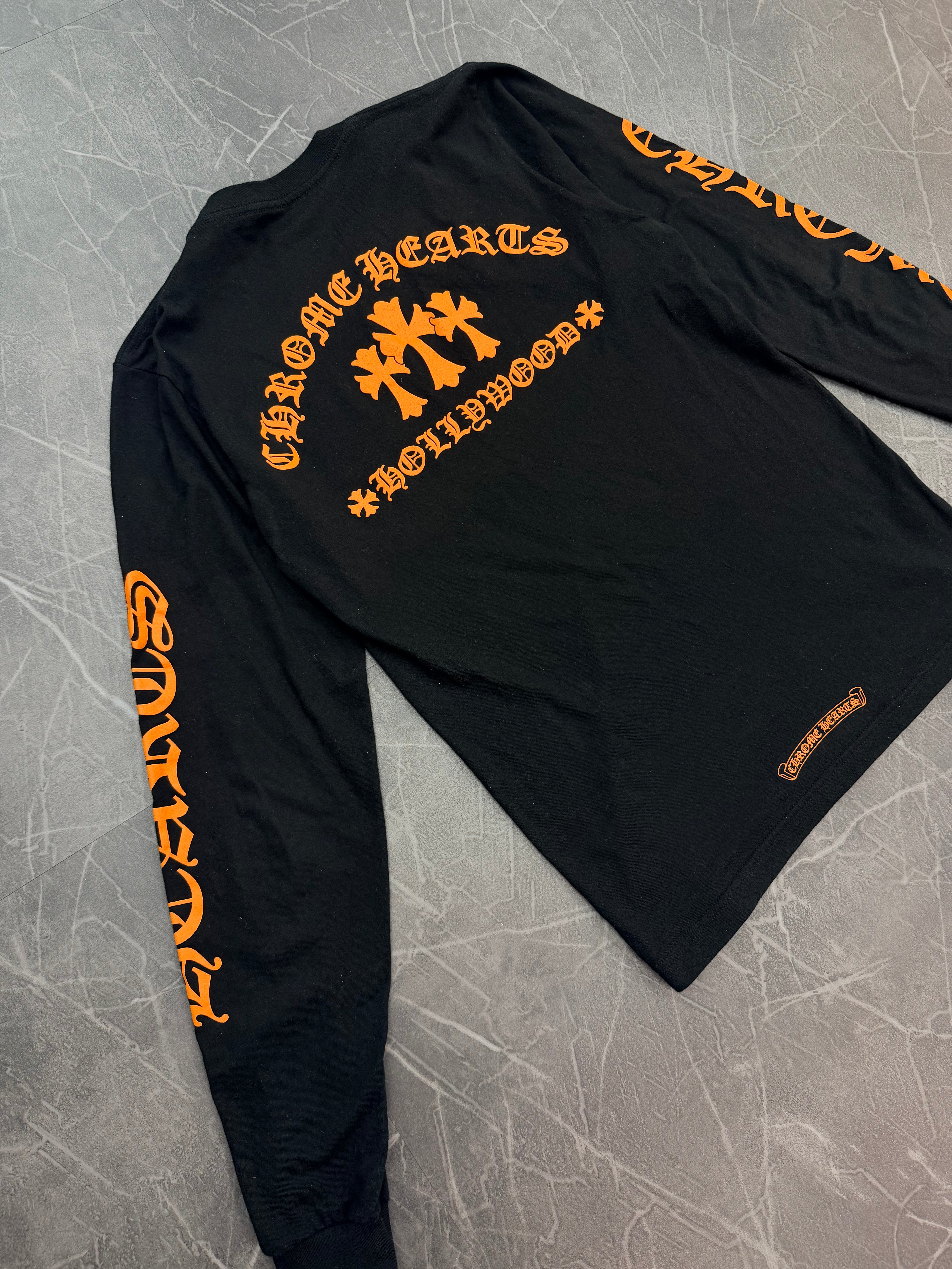 Chrome Hearts Triple Cross Long Sleeve Orange