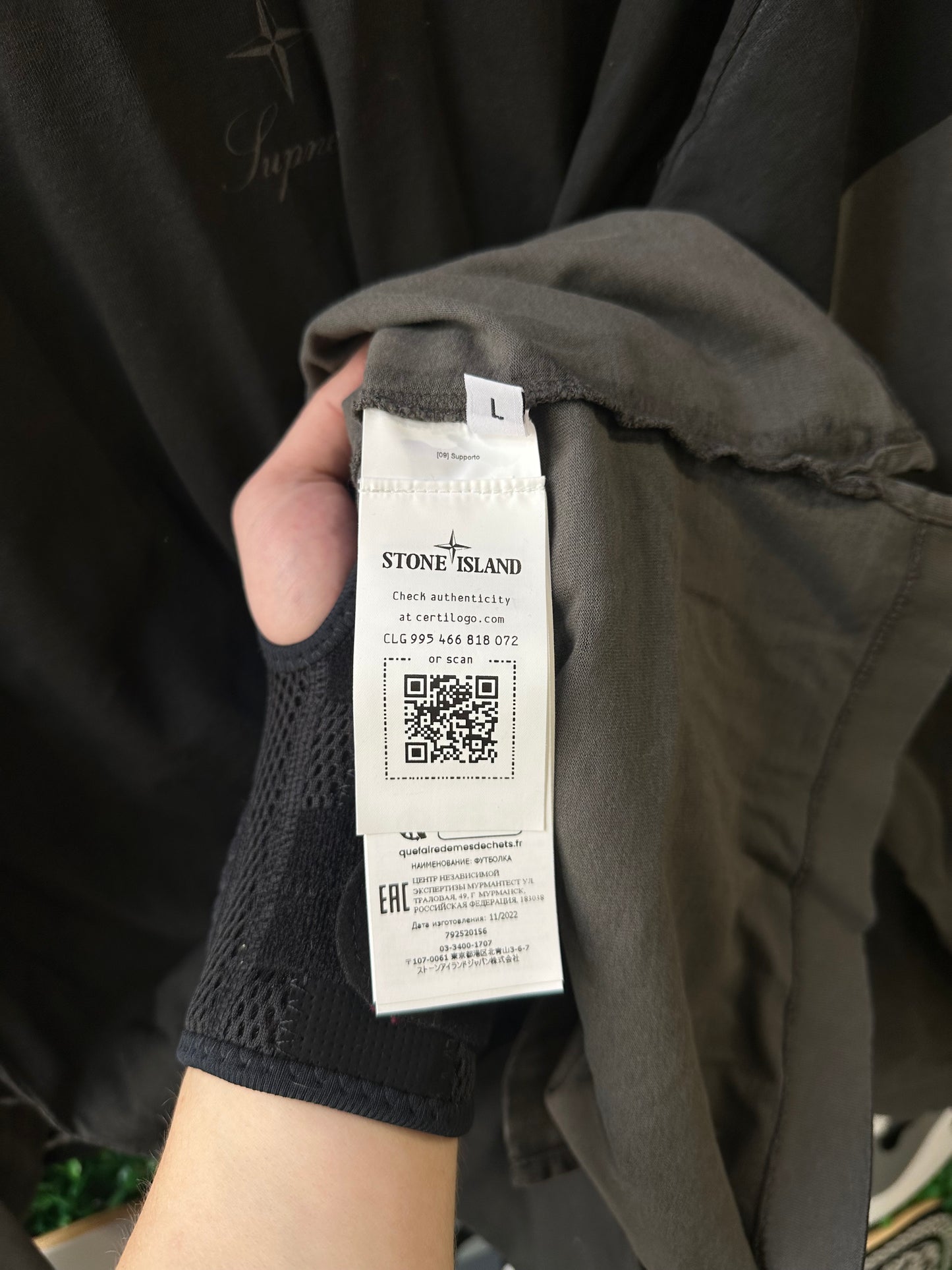 Supreme x Stone Island Long Sleeve Cutout