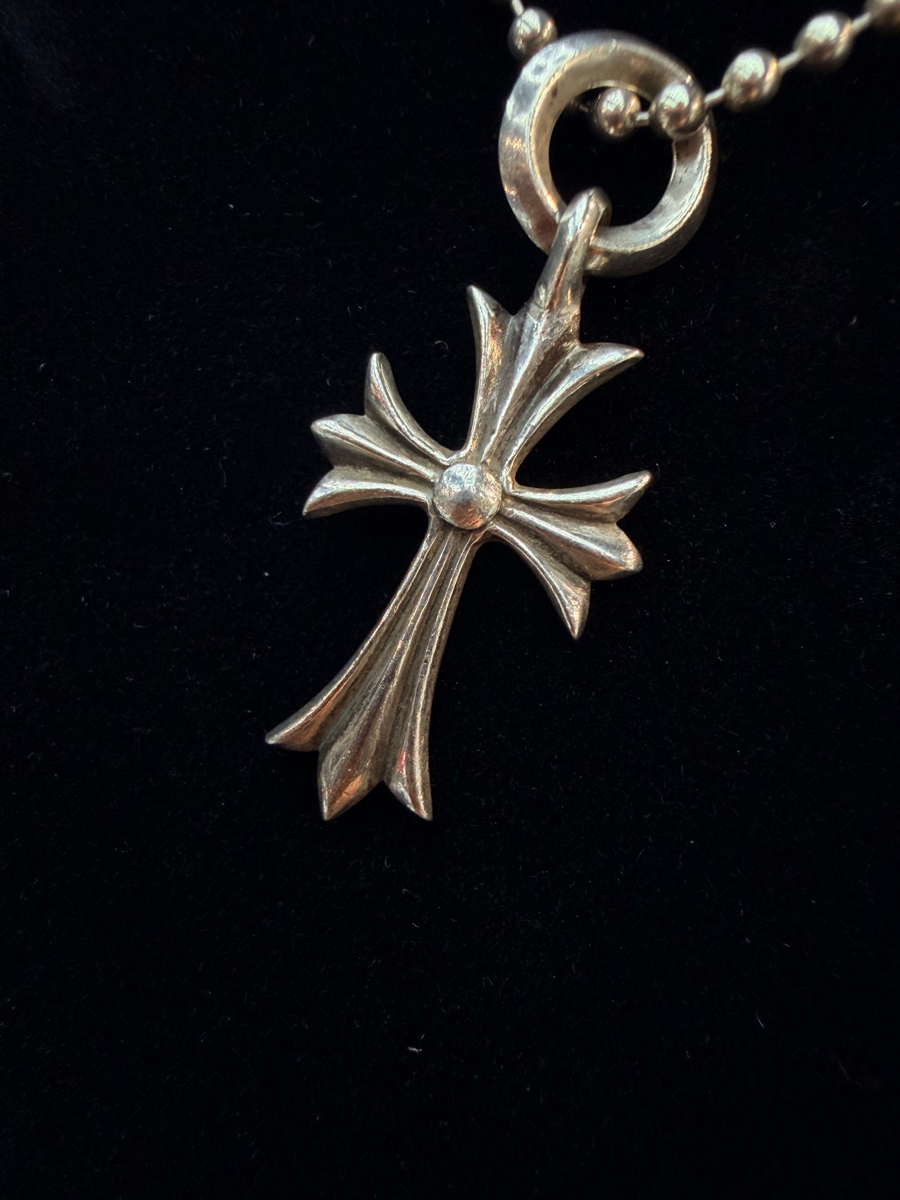 Chrome Hearts Tiny Cross Pendant & Ball Chain