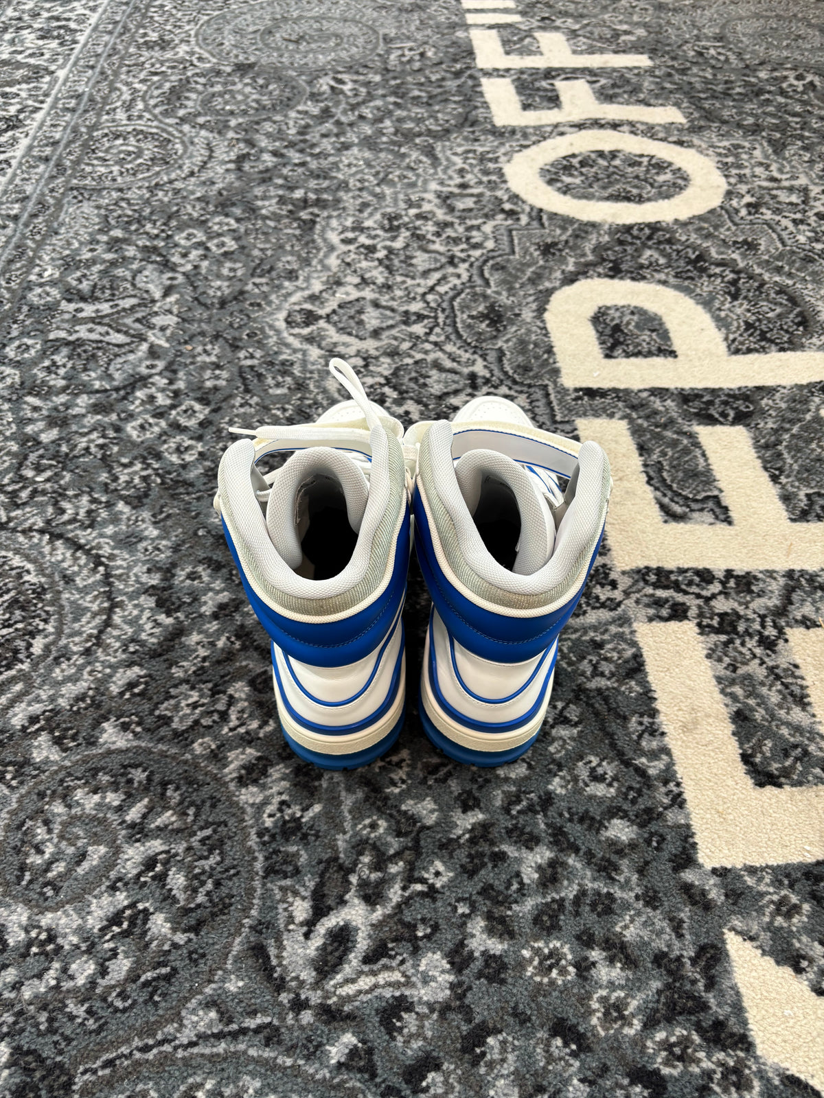 Louis Vuitton Trainer Sneaker Boot High 'White Blue'