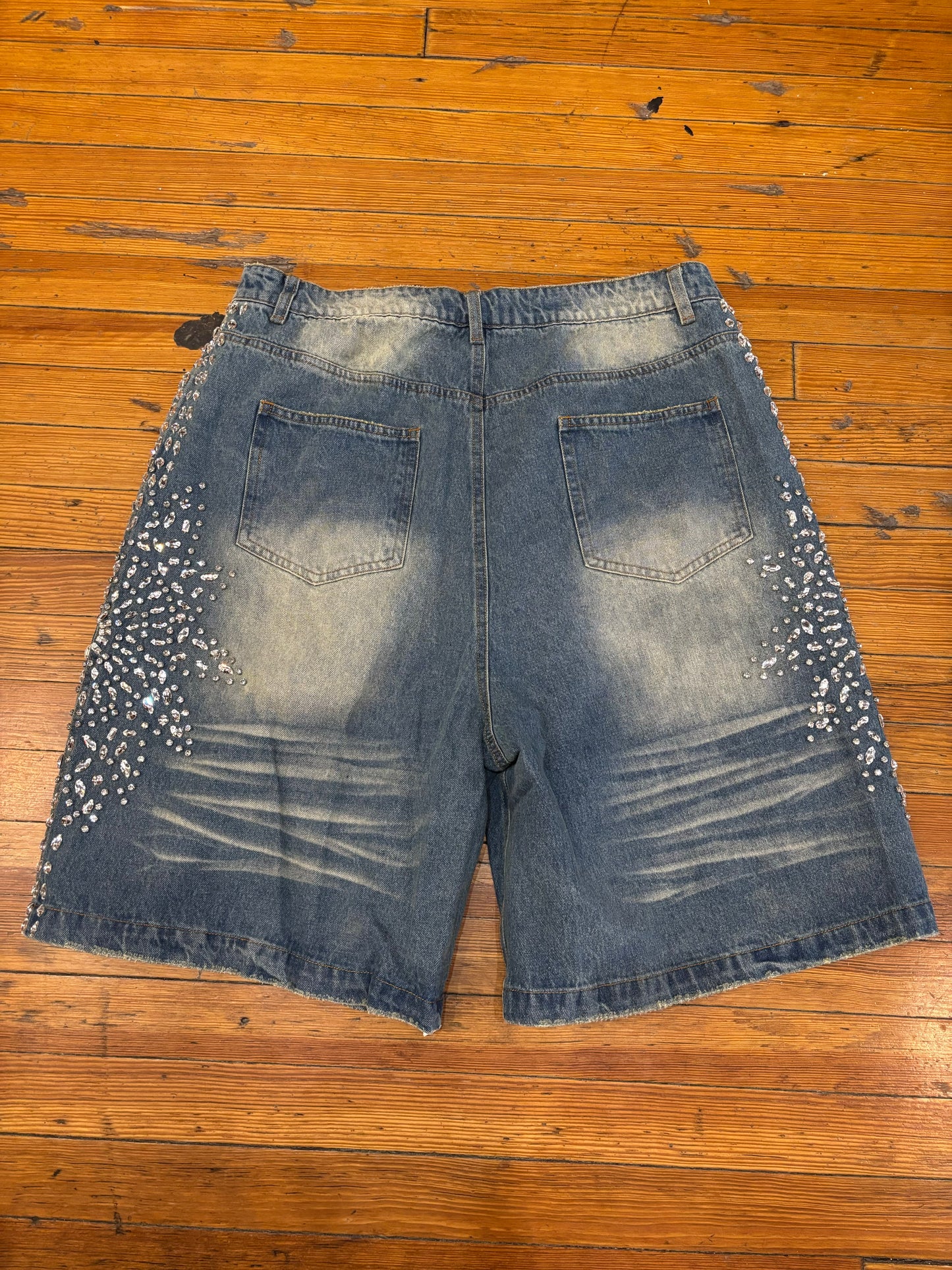 Vale Forever Sirens Jorts Rhinestone “Blue”