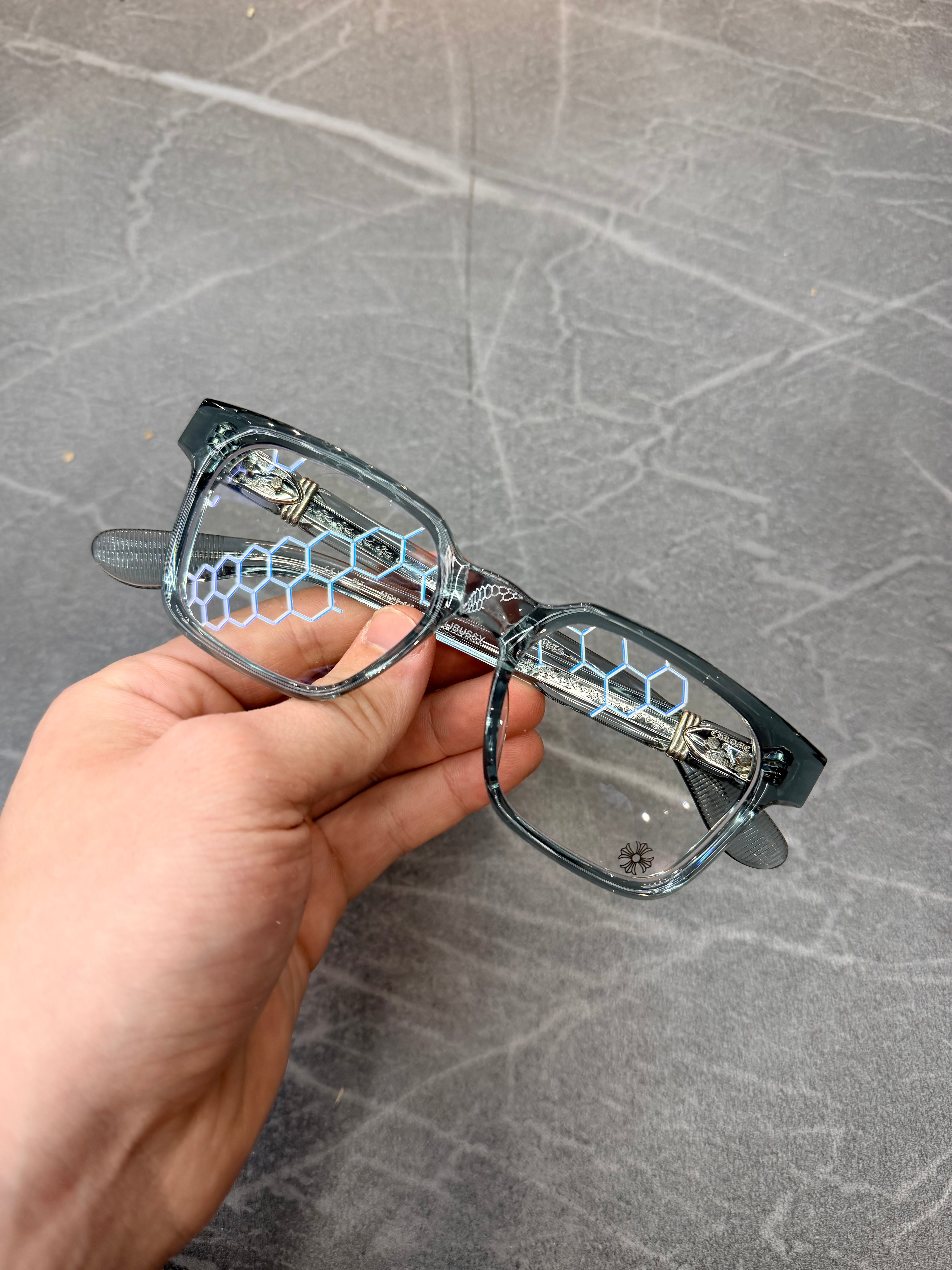 Chrome Hearts CELIBUSSY Clear Flame Glasses