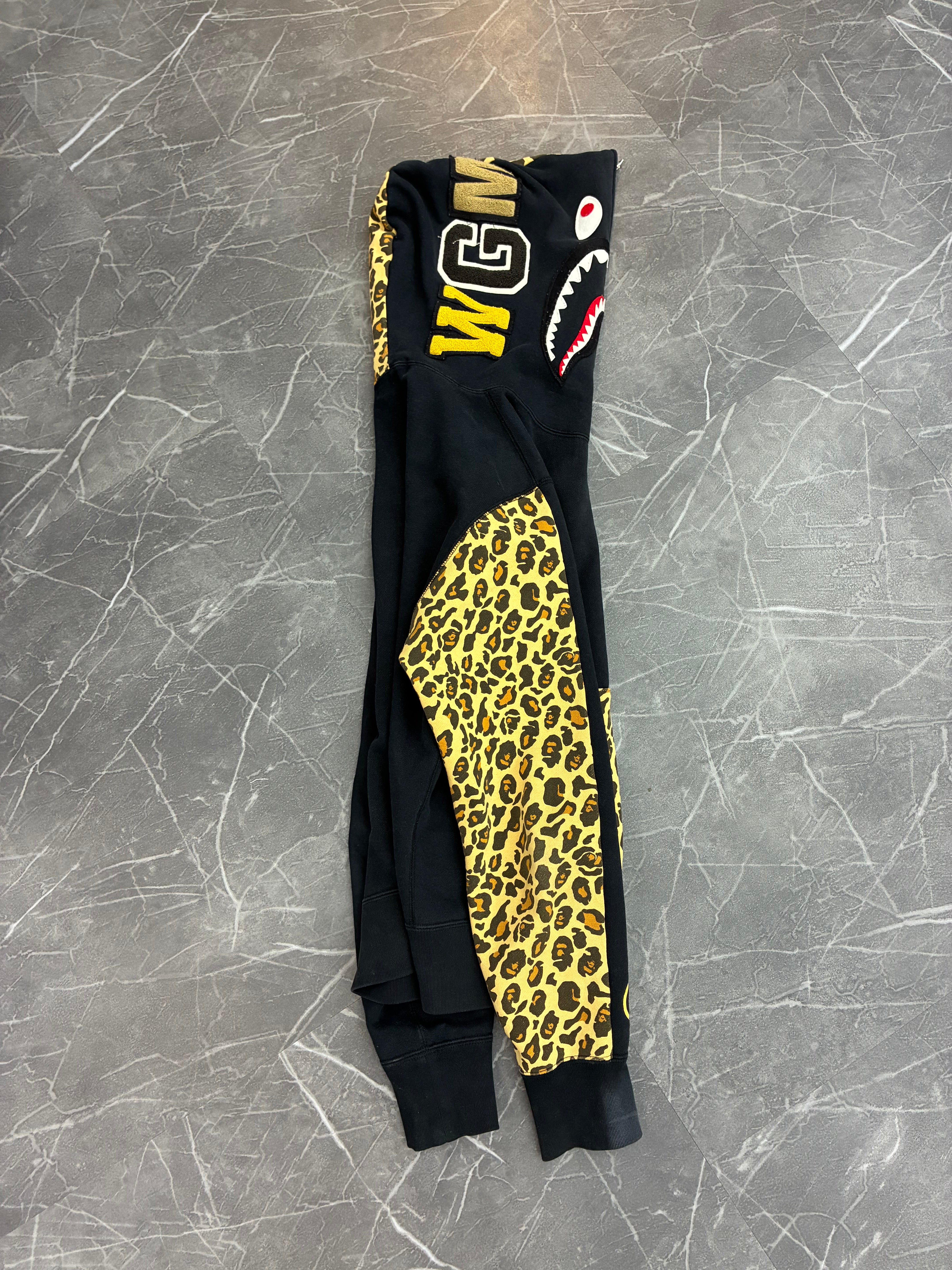 Bape Leopard Camo Shark Full Zip Hoodie