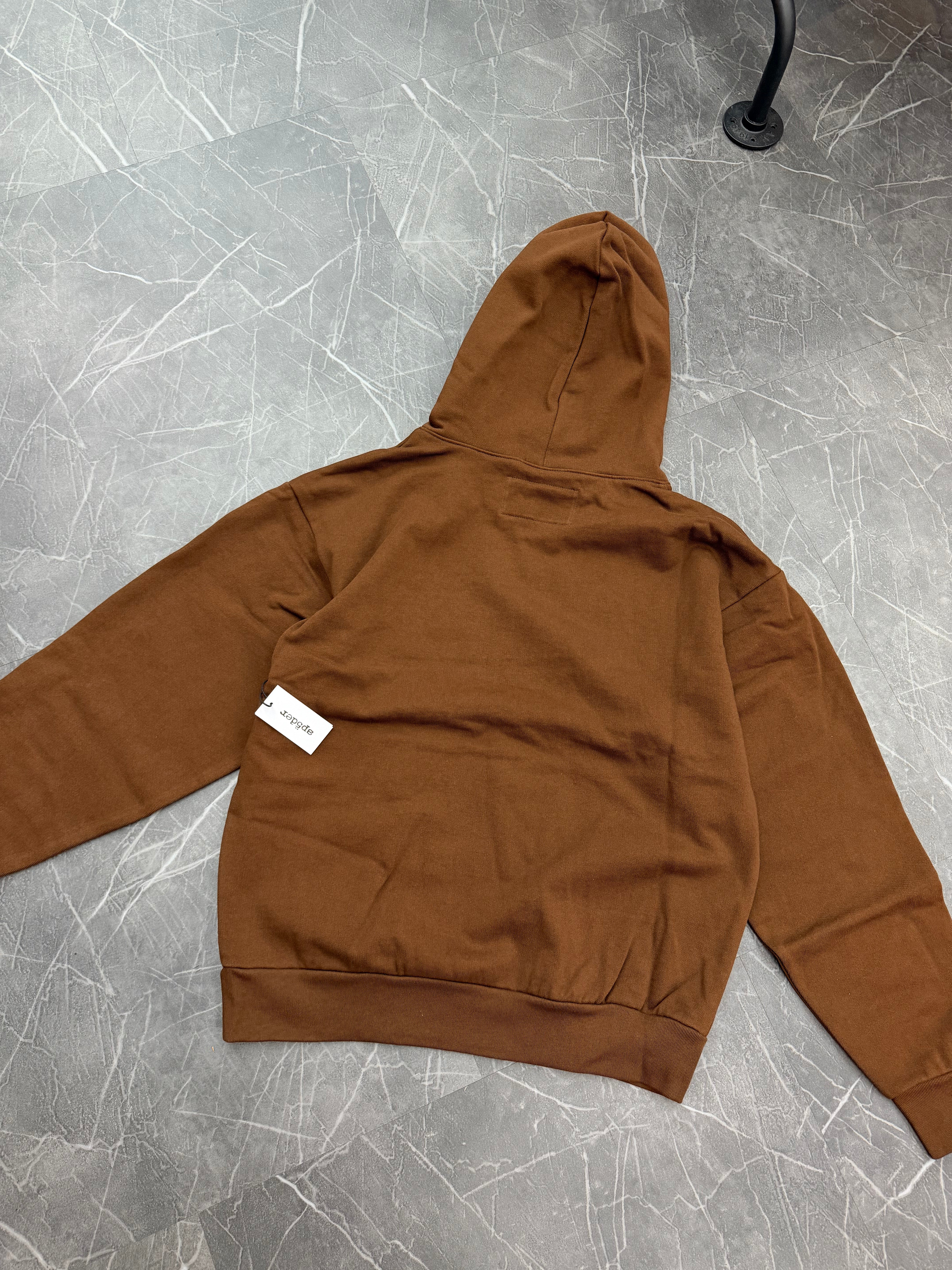 Sp5der Rhinestone OG Web Hoodie “Brown”