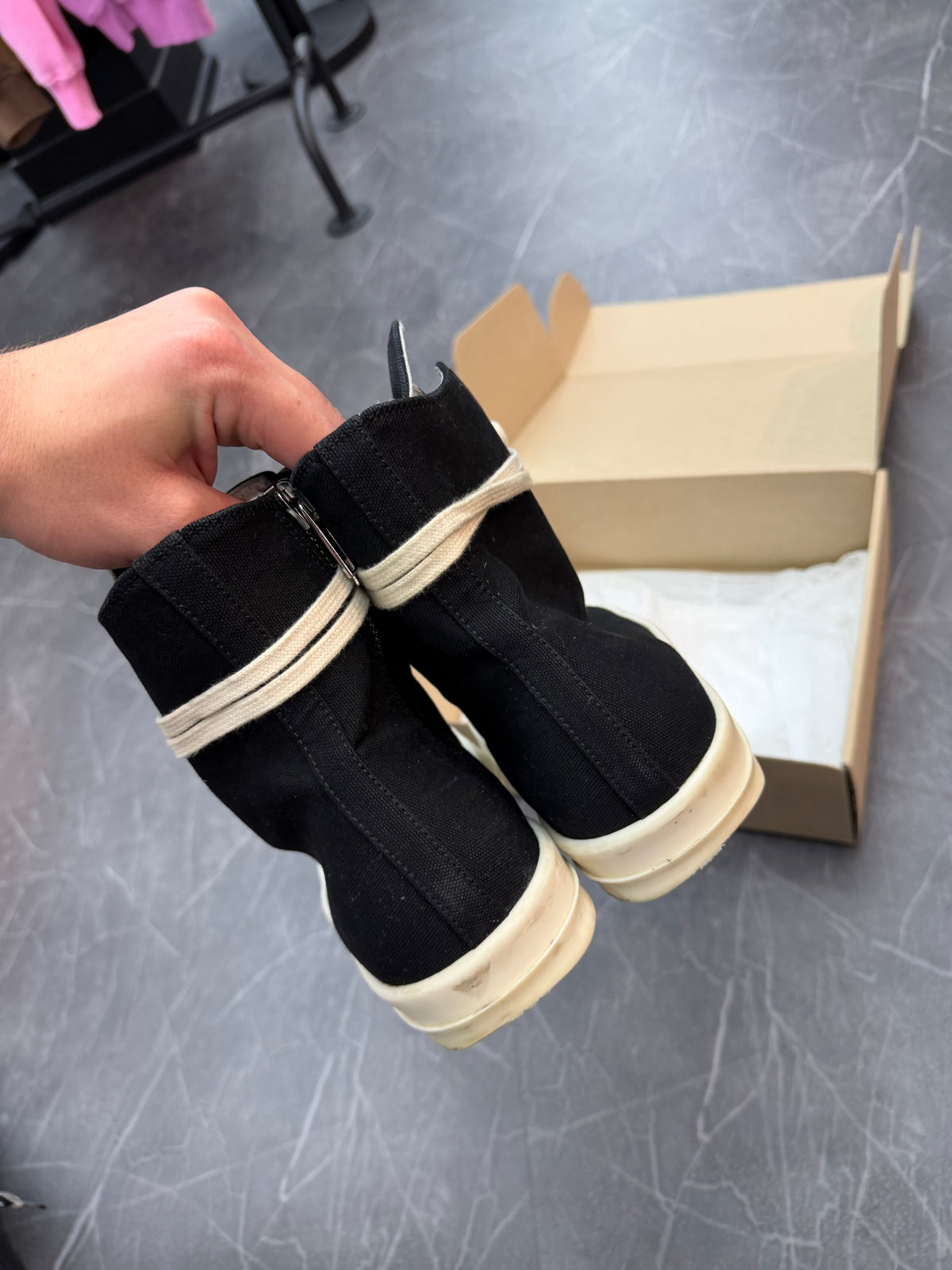 Rick Owens Drkshdw Canvas High Black