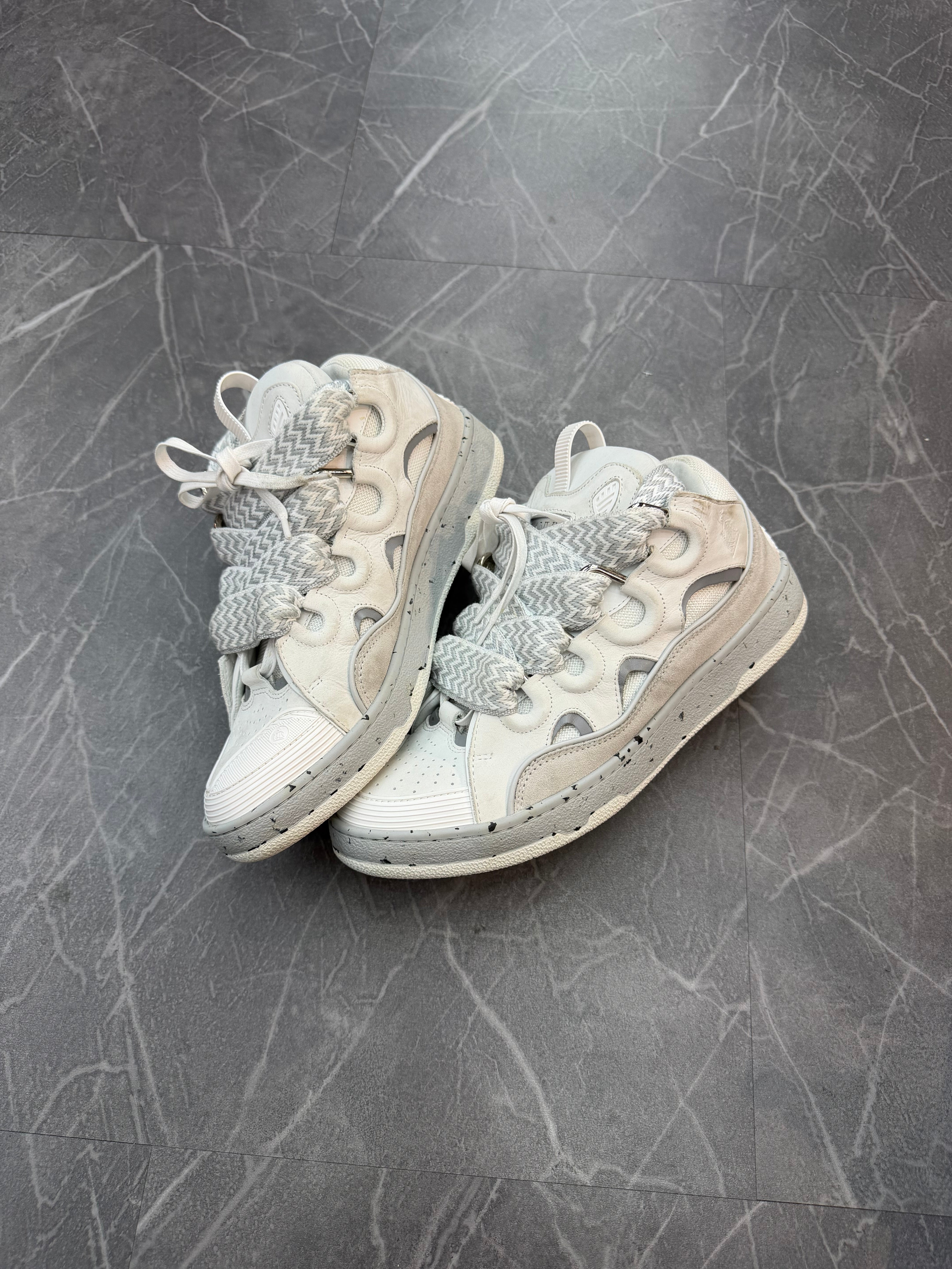 Lanvin Curb Sneaker “White Grey”