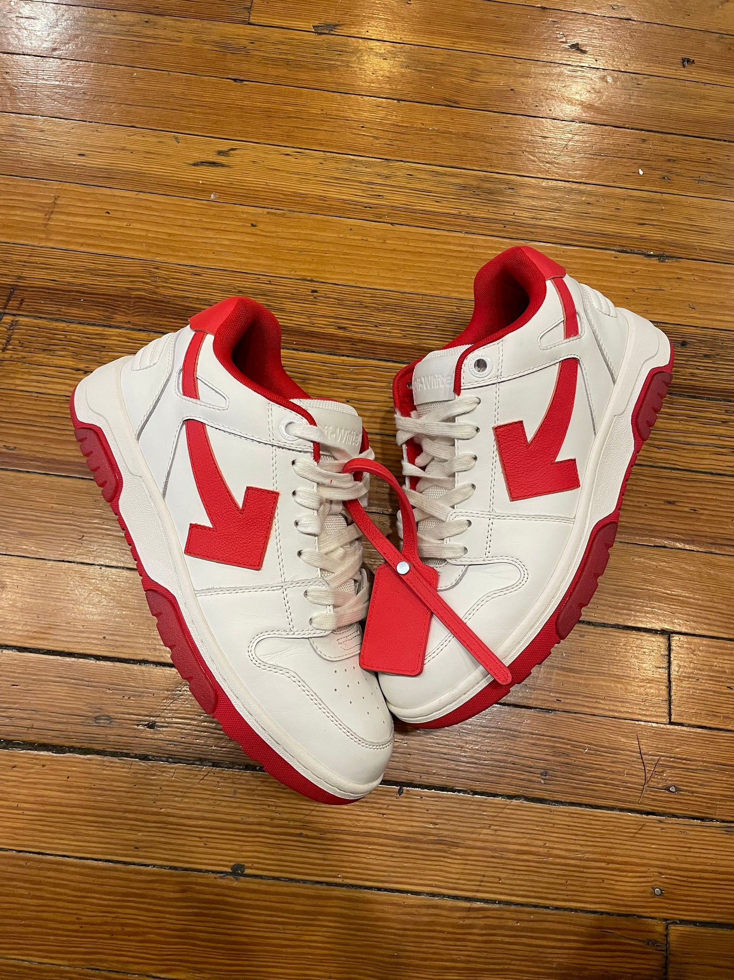 Off White Out of Office Sneaker “White/Red”