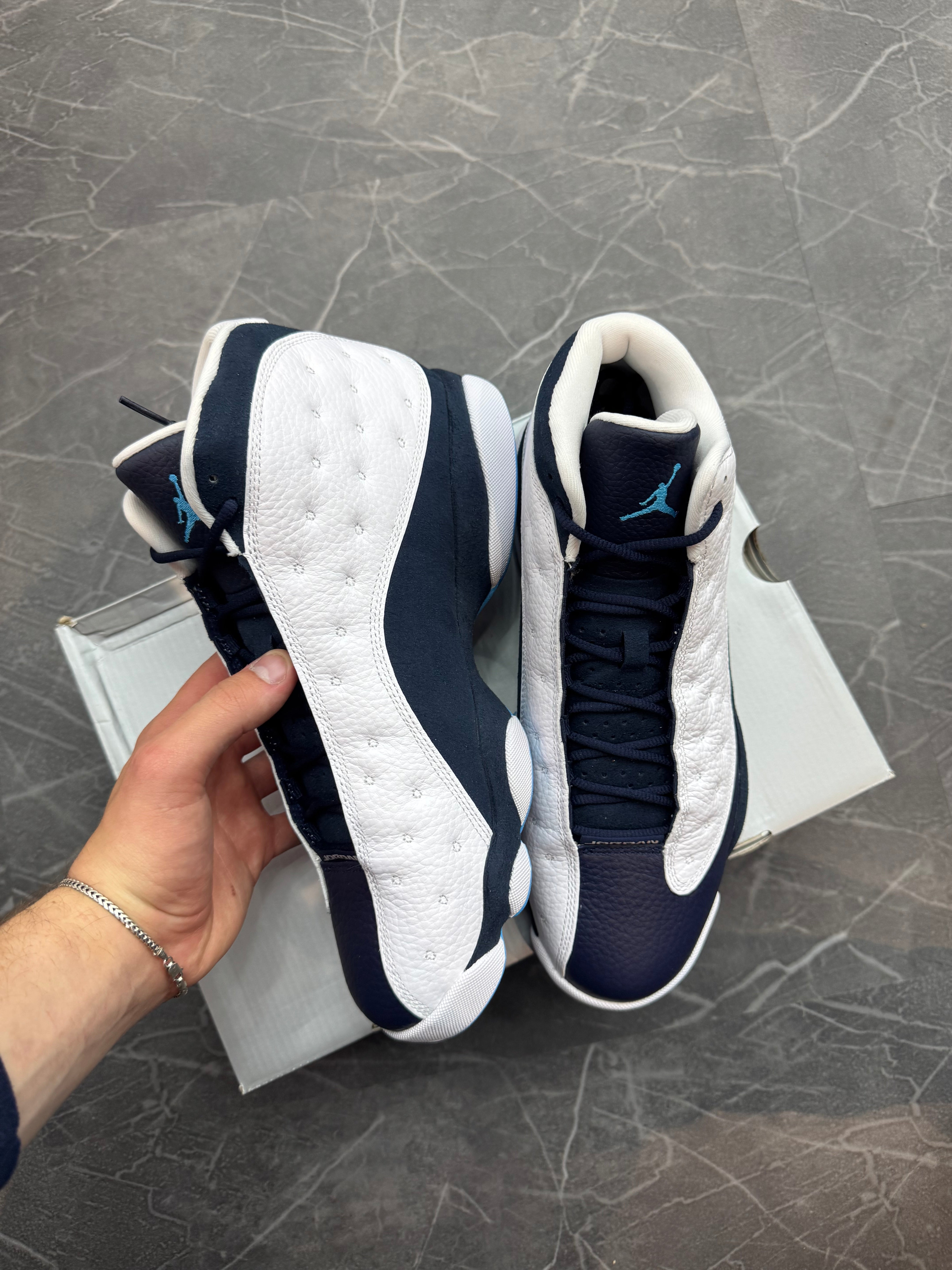 Jordan 13 “Obsidian Powder Blue White”