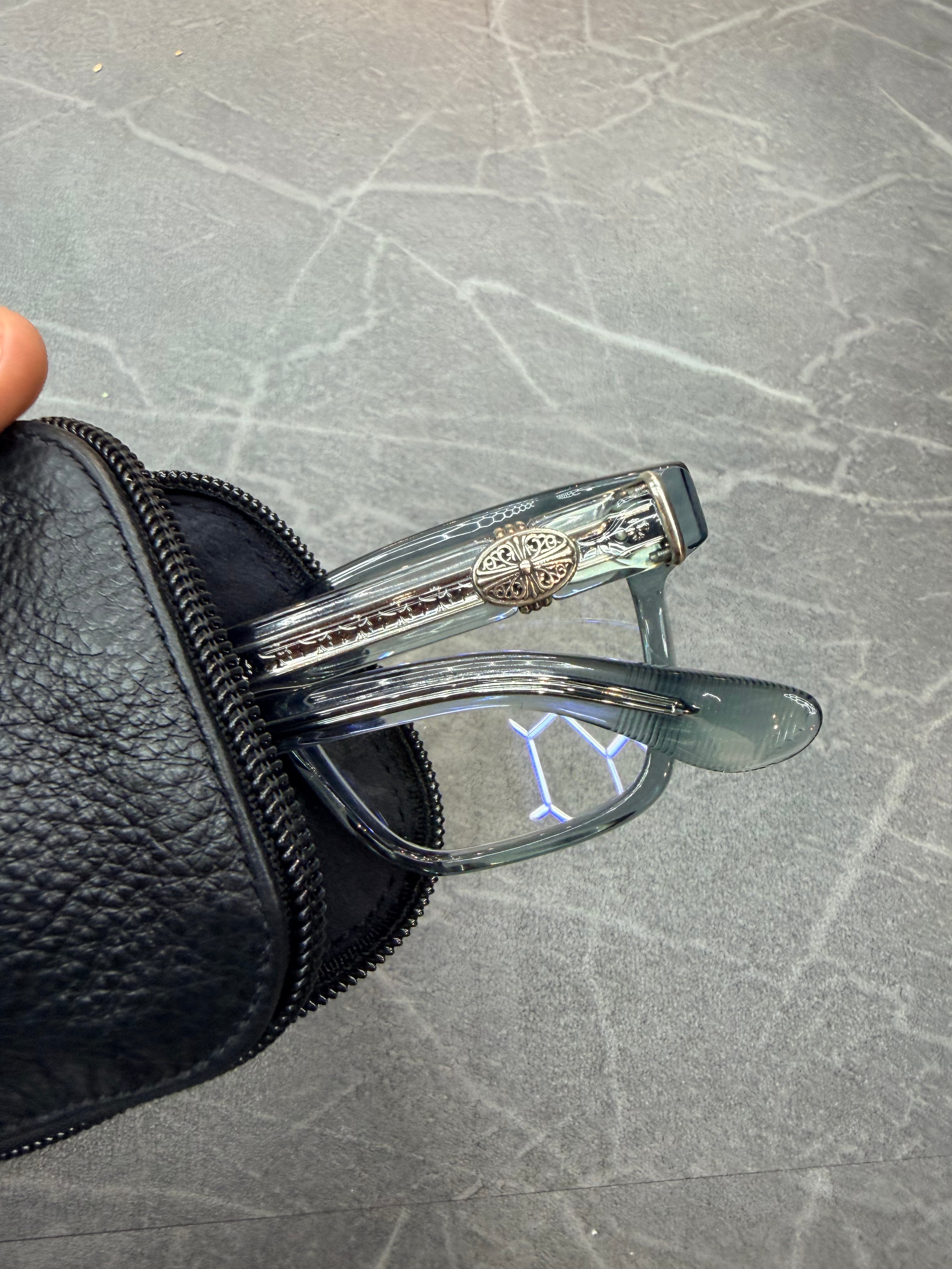 Chrome Hearts CELIBUSSY Clear Flame Glasses