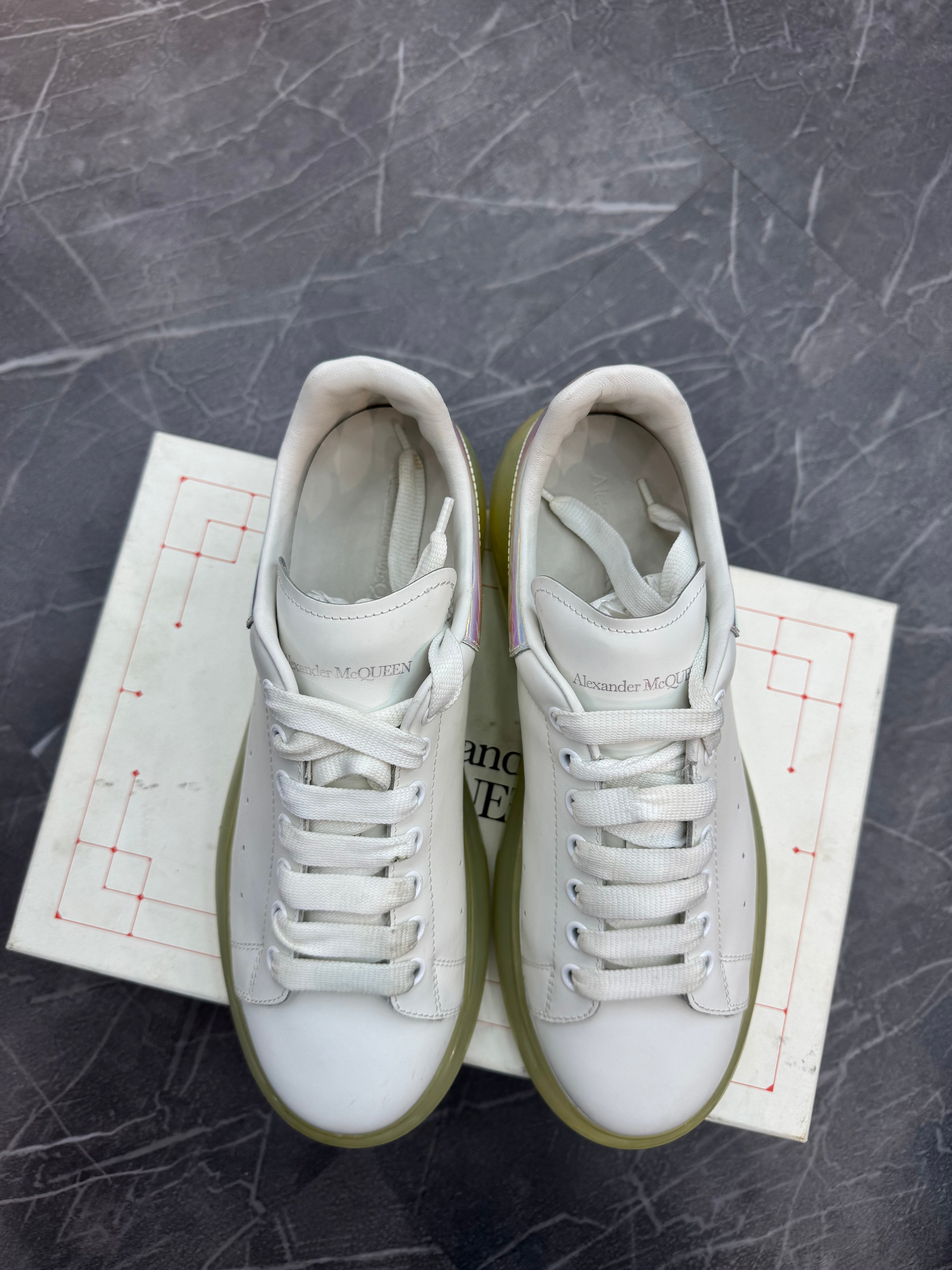 Alexander McQueen White Iridescent