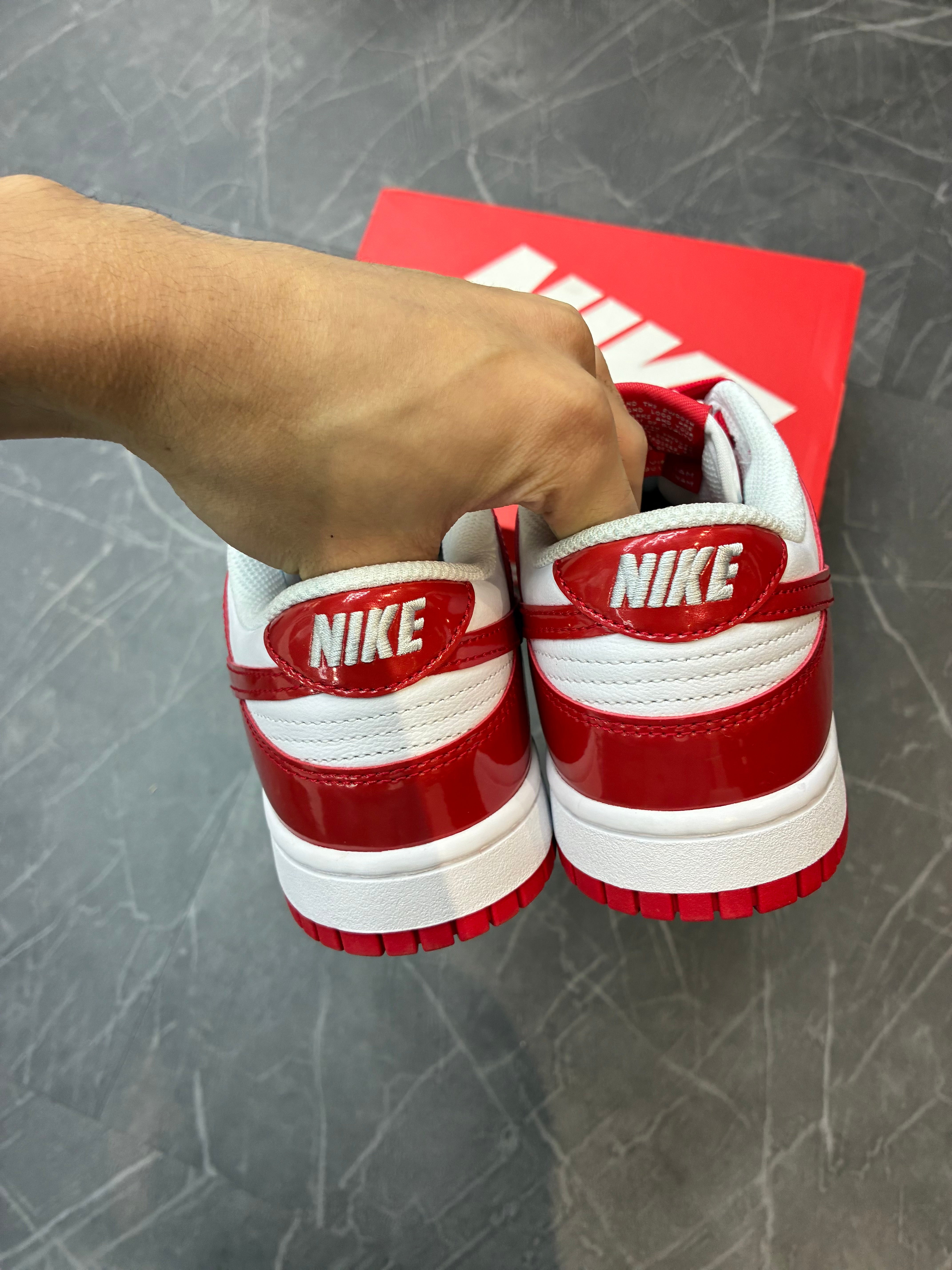 Nike Dunk Low SB “Patent White University Red”
