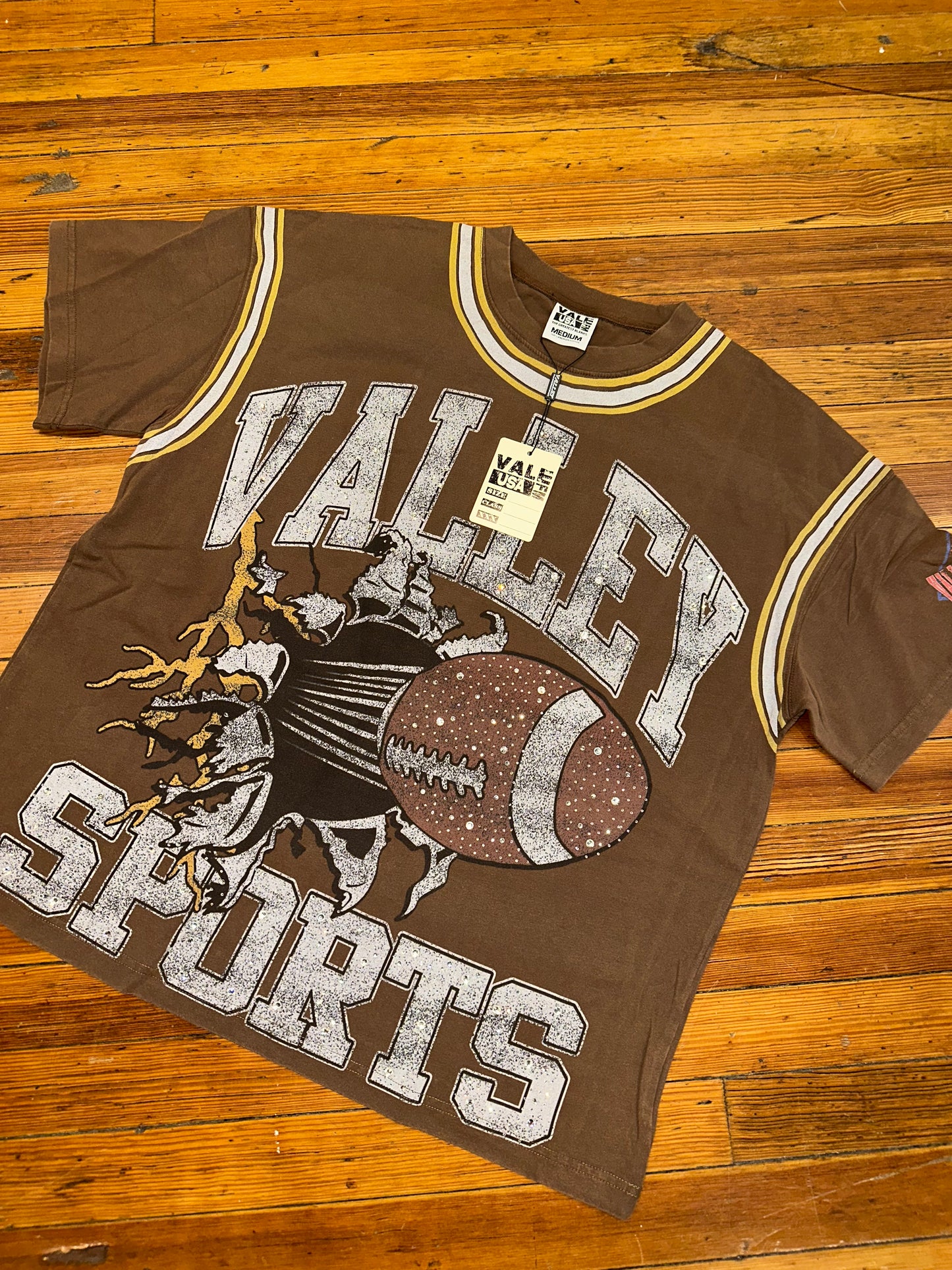 Vale Football Chocolate Bling Tee