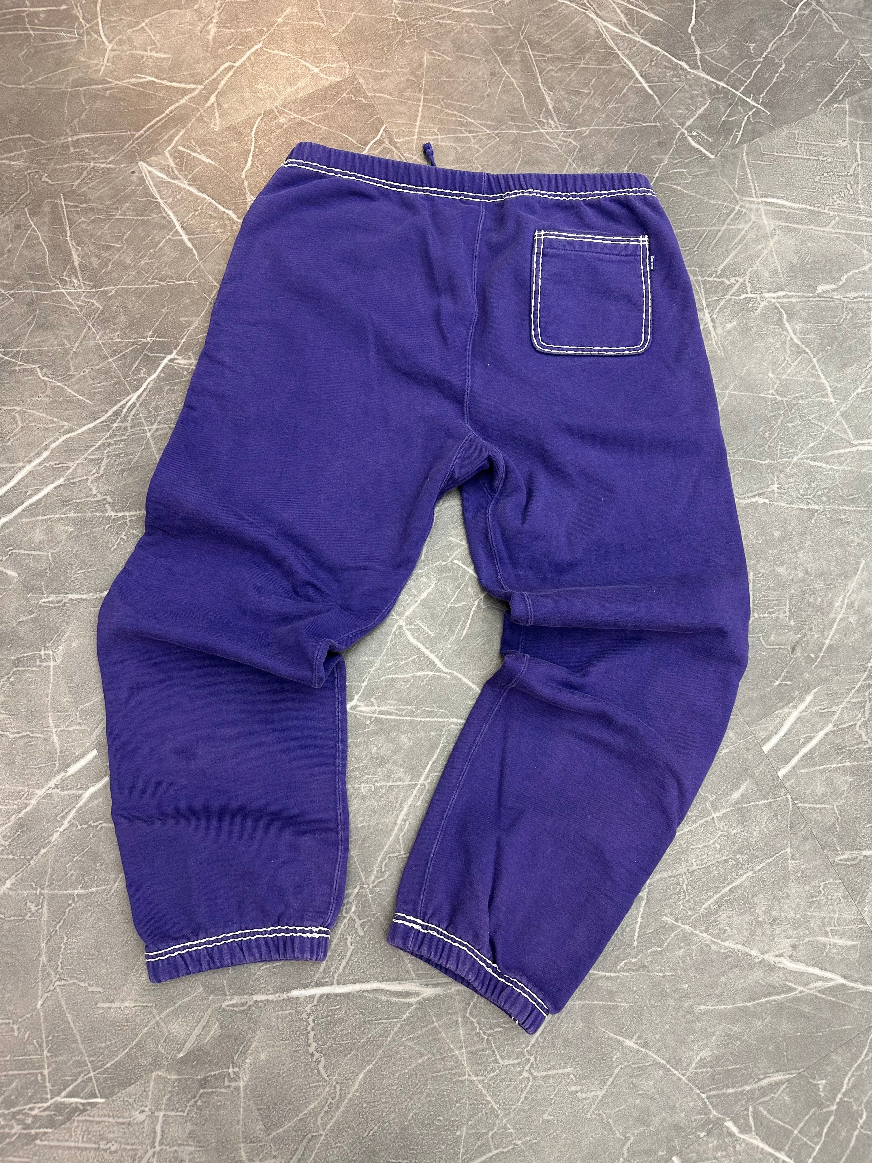 Supreme Big Stitch Sweatpants Dark Royal