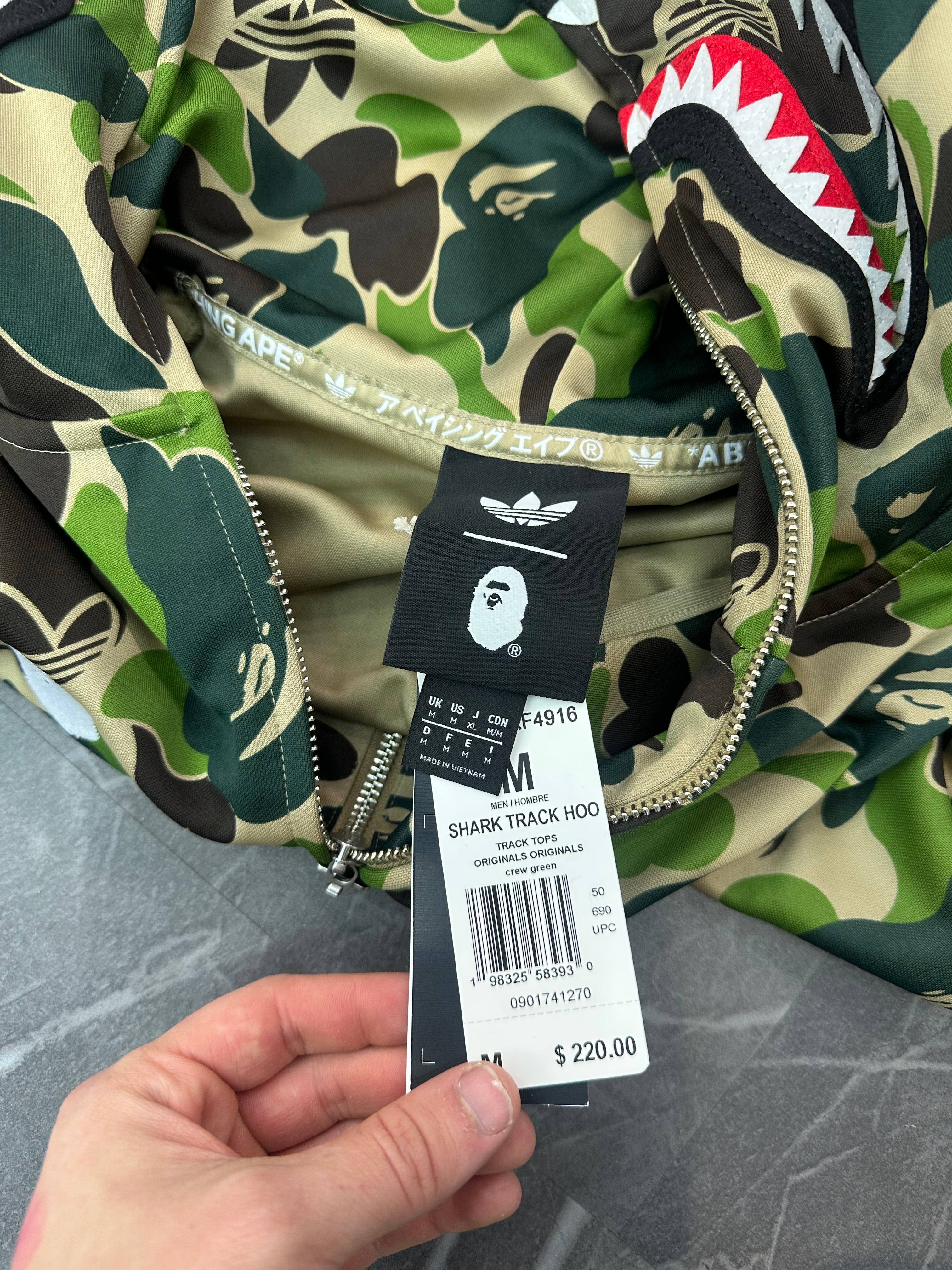 BAPE x Adidas Track Full Zip Shark Camo
