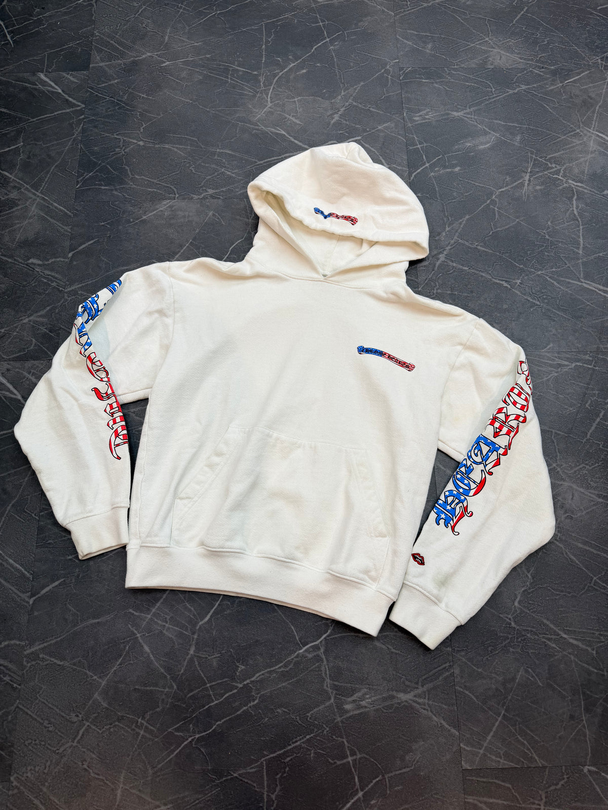 Chrome Hearts Matty Boy USA Pullover Hoodie White