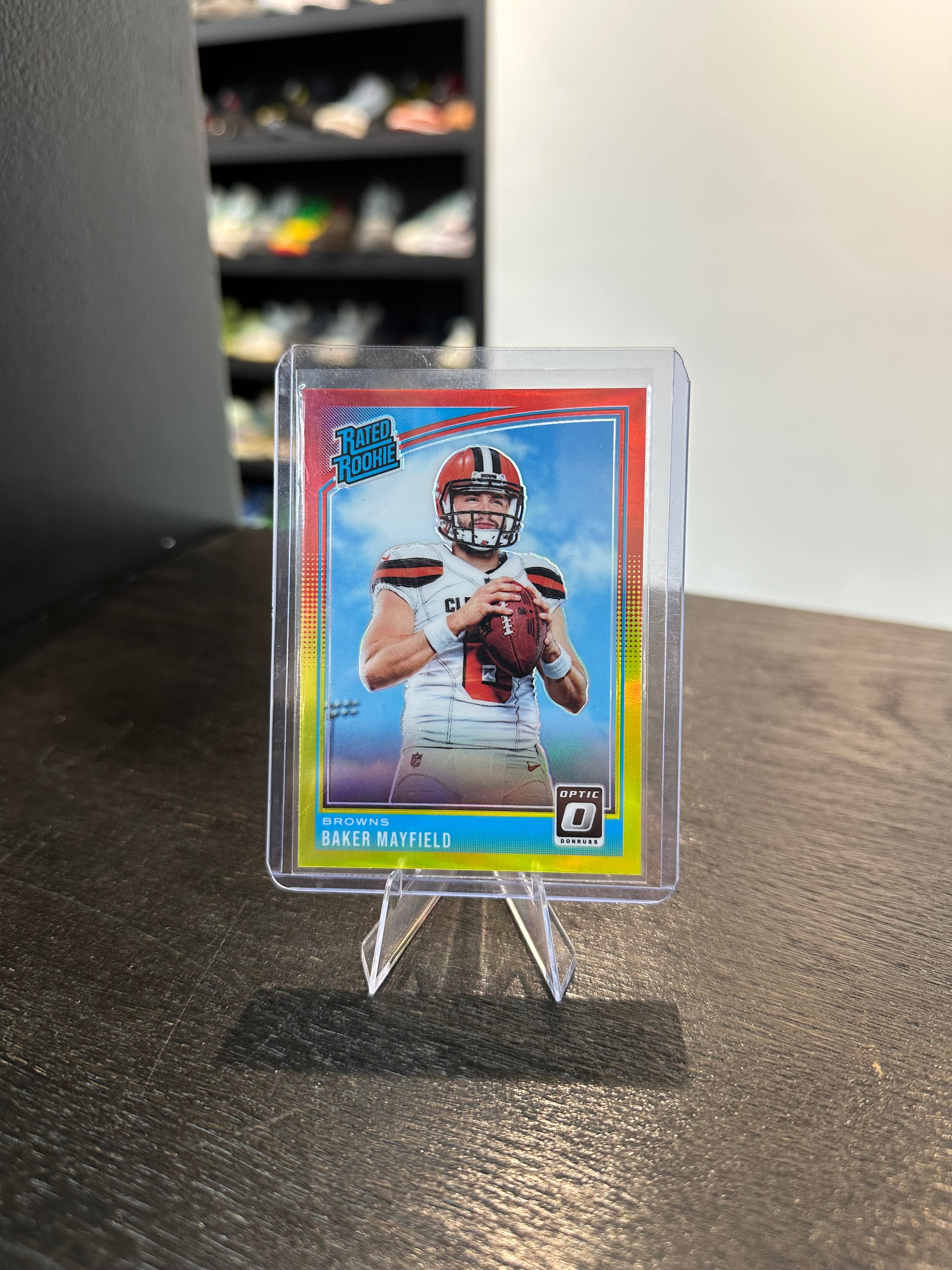 2018 Donruss Optic Baker Mayfield Rookie #153 Yellow/Red