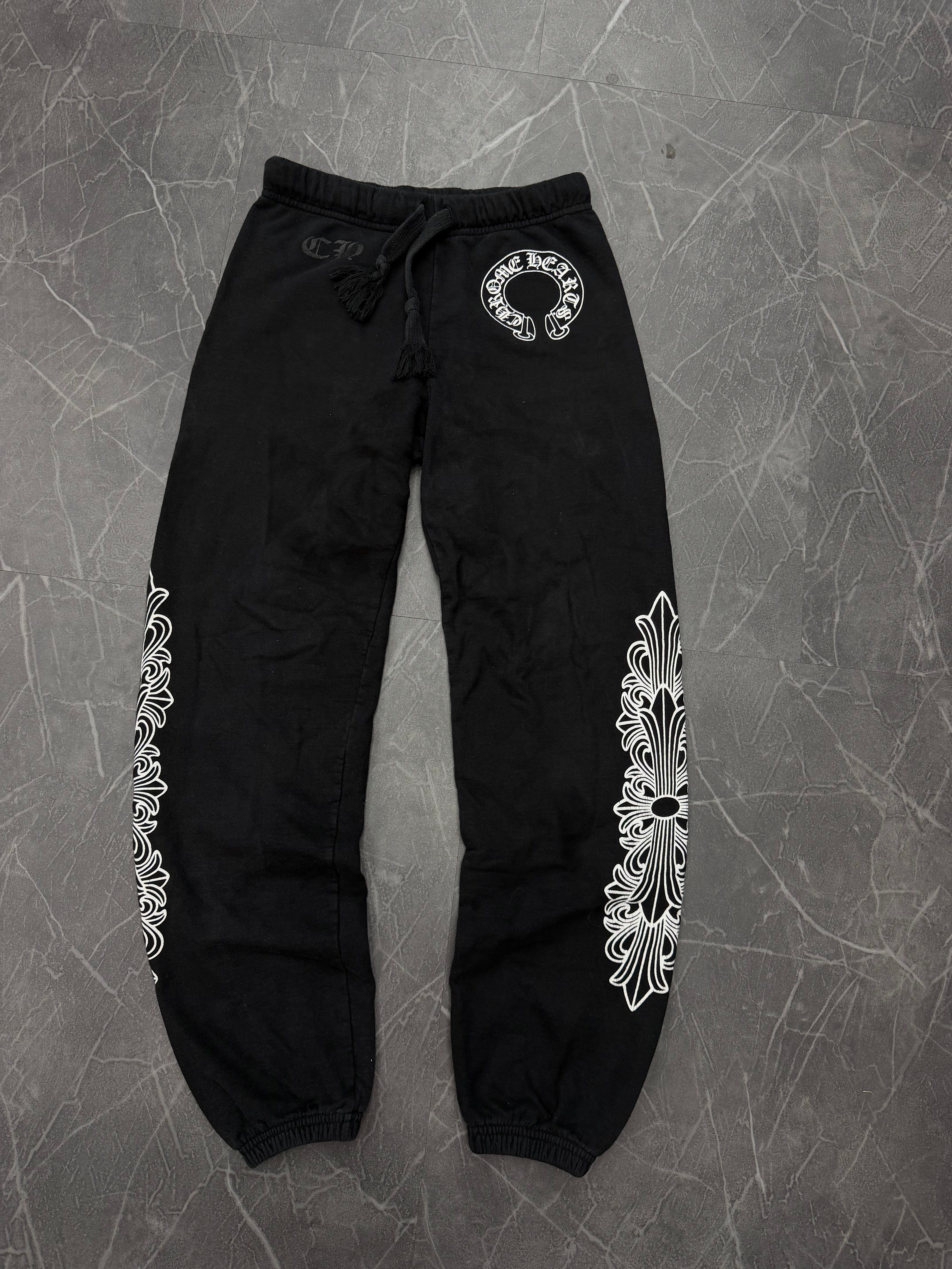 Chrome Hearts Floral Horseshoe Sweatpants “Black”