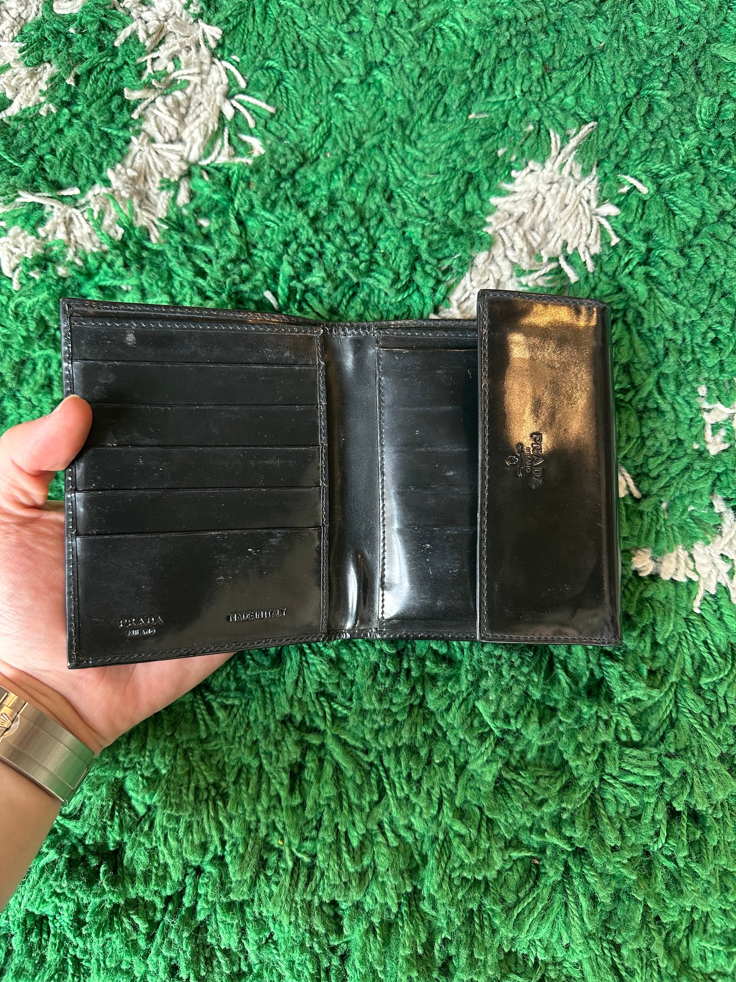 Prada Trifold Wallet Black