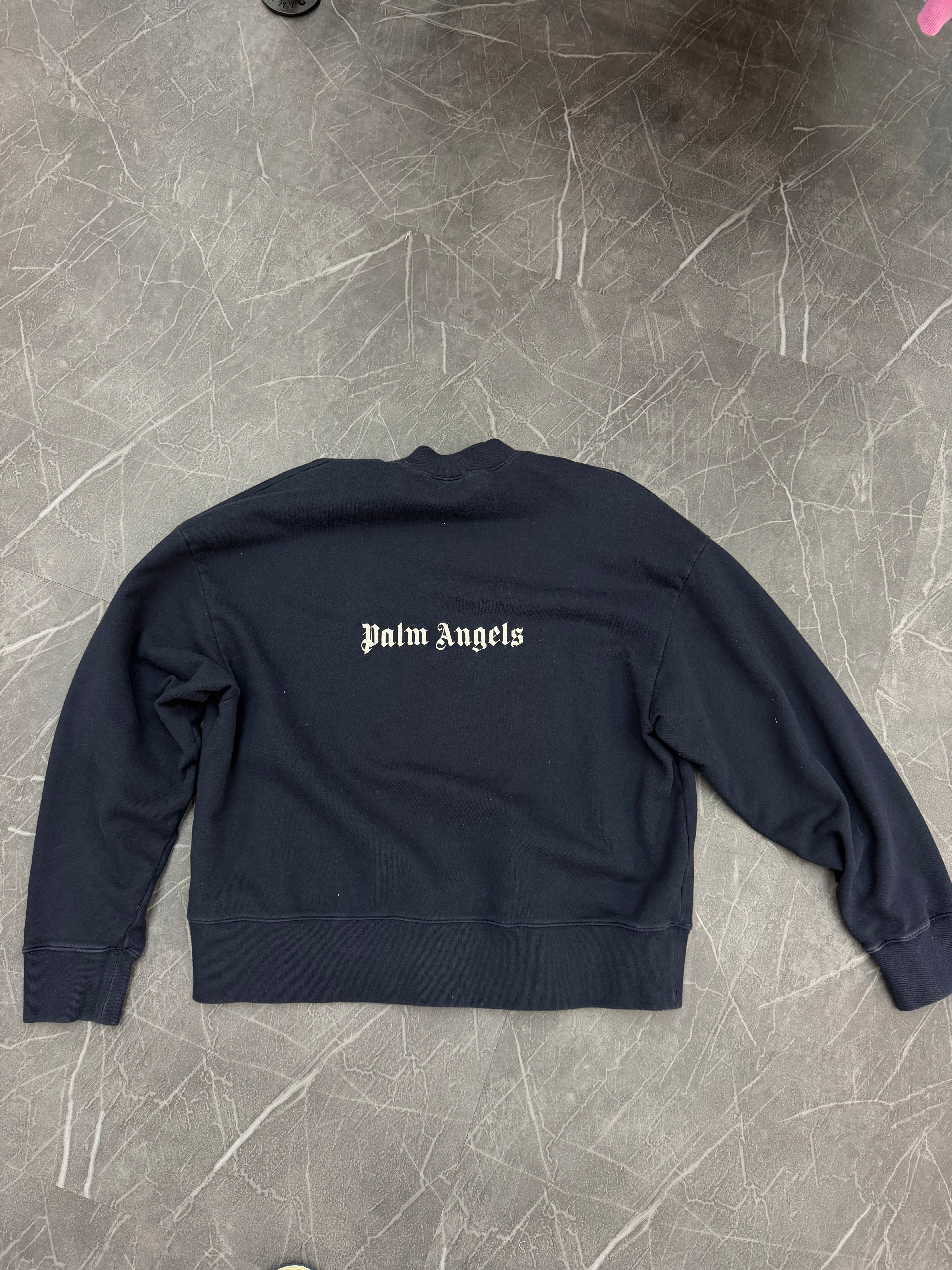 Palm Angels Embroidered Sweatshirt “Navy”