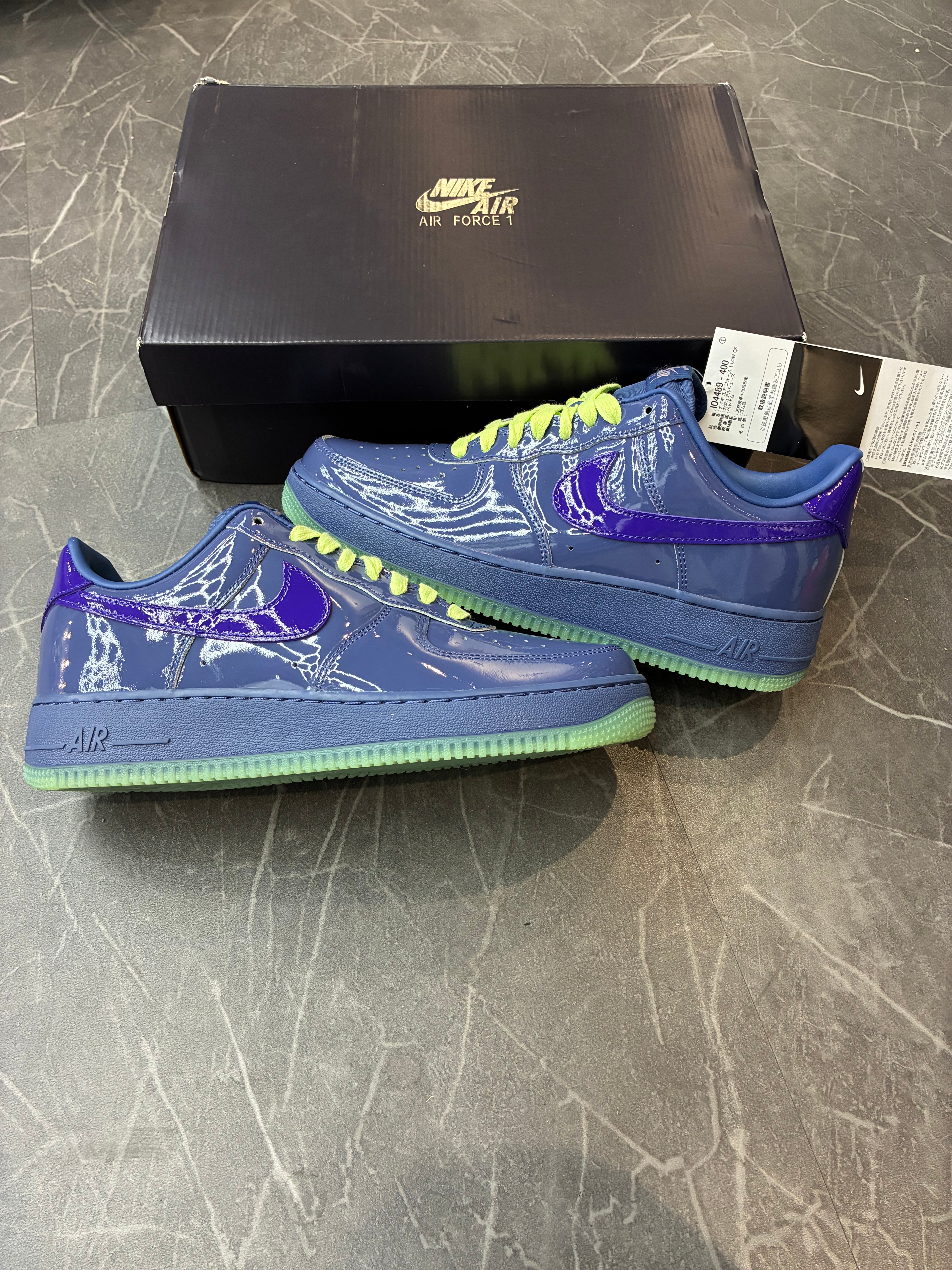 Nike Air Force 1 Low “ Patent Leather Mystic Navy Grape Ice”