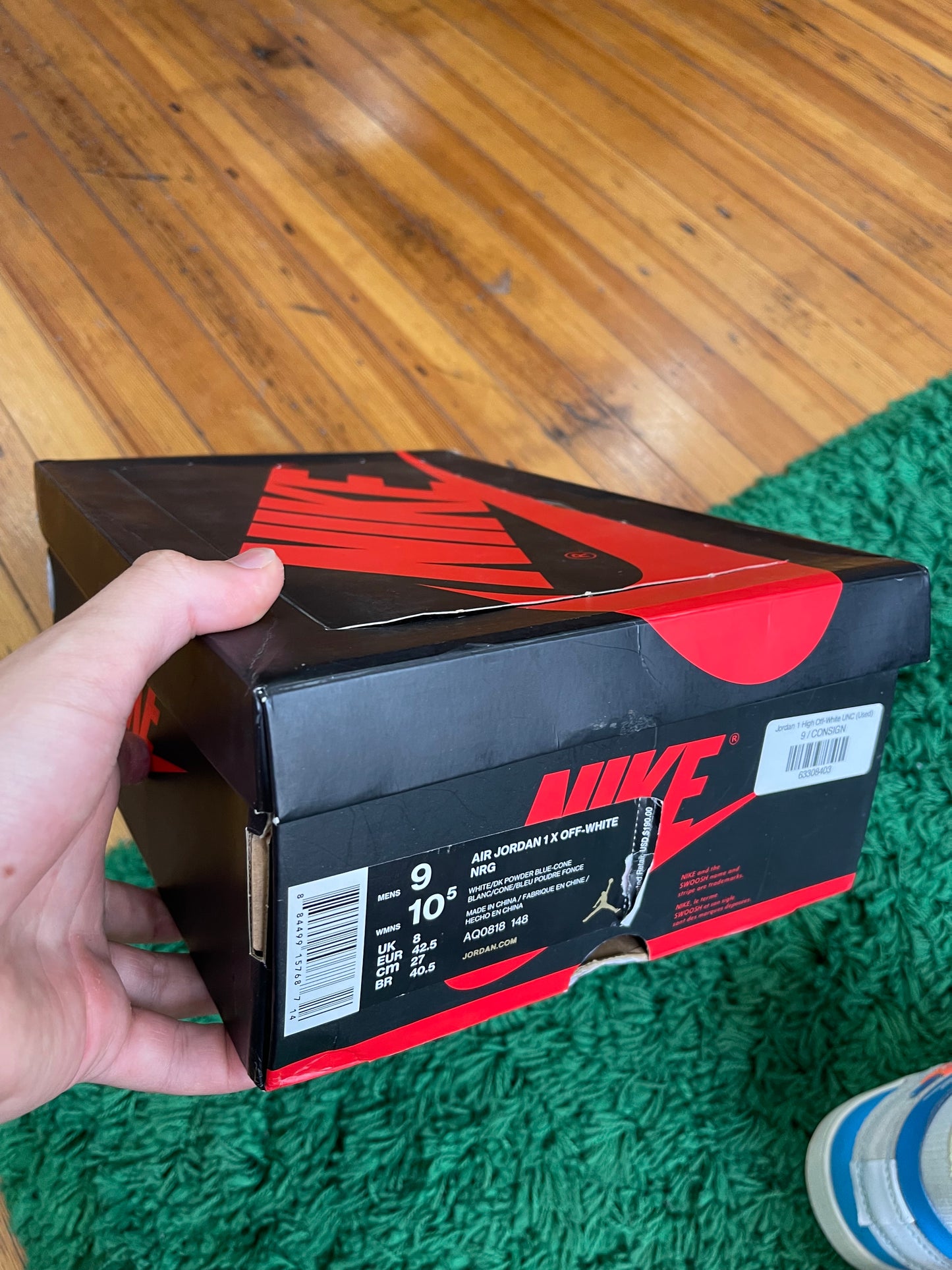 Jordan 1 High x Off White “University Blue”