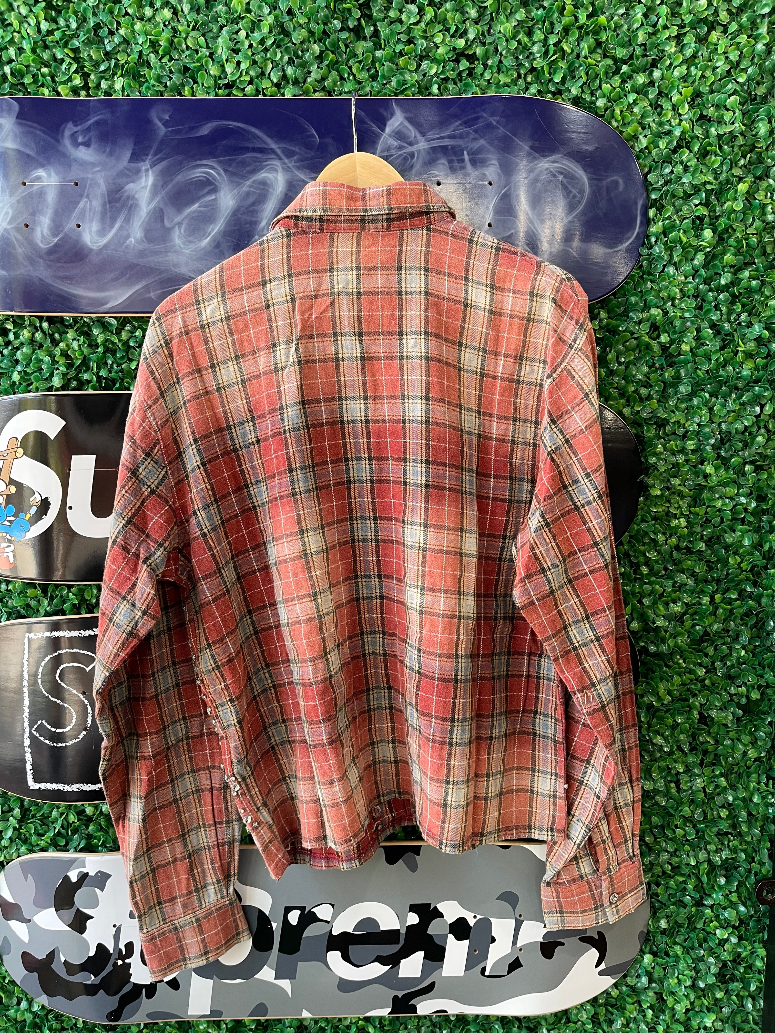 Vale Forever Studded Red Grinch Flannel