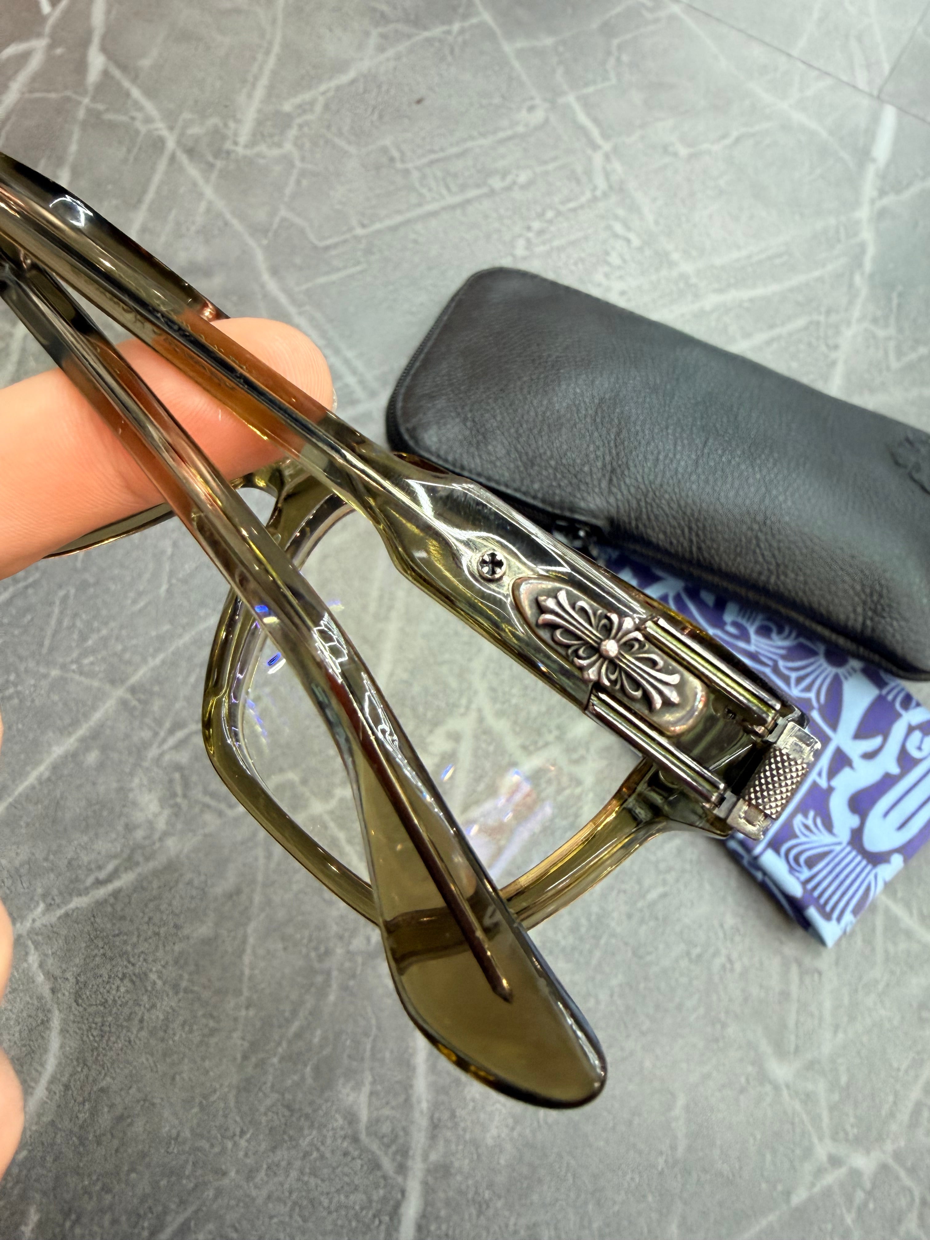 Chrome Hearts Clear Frame Glasses Bulge