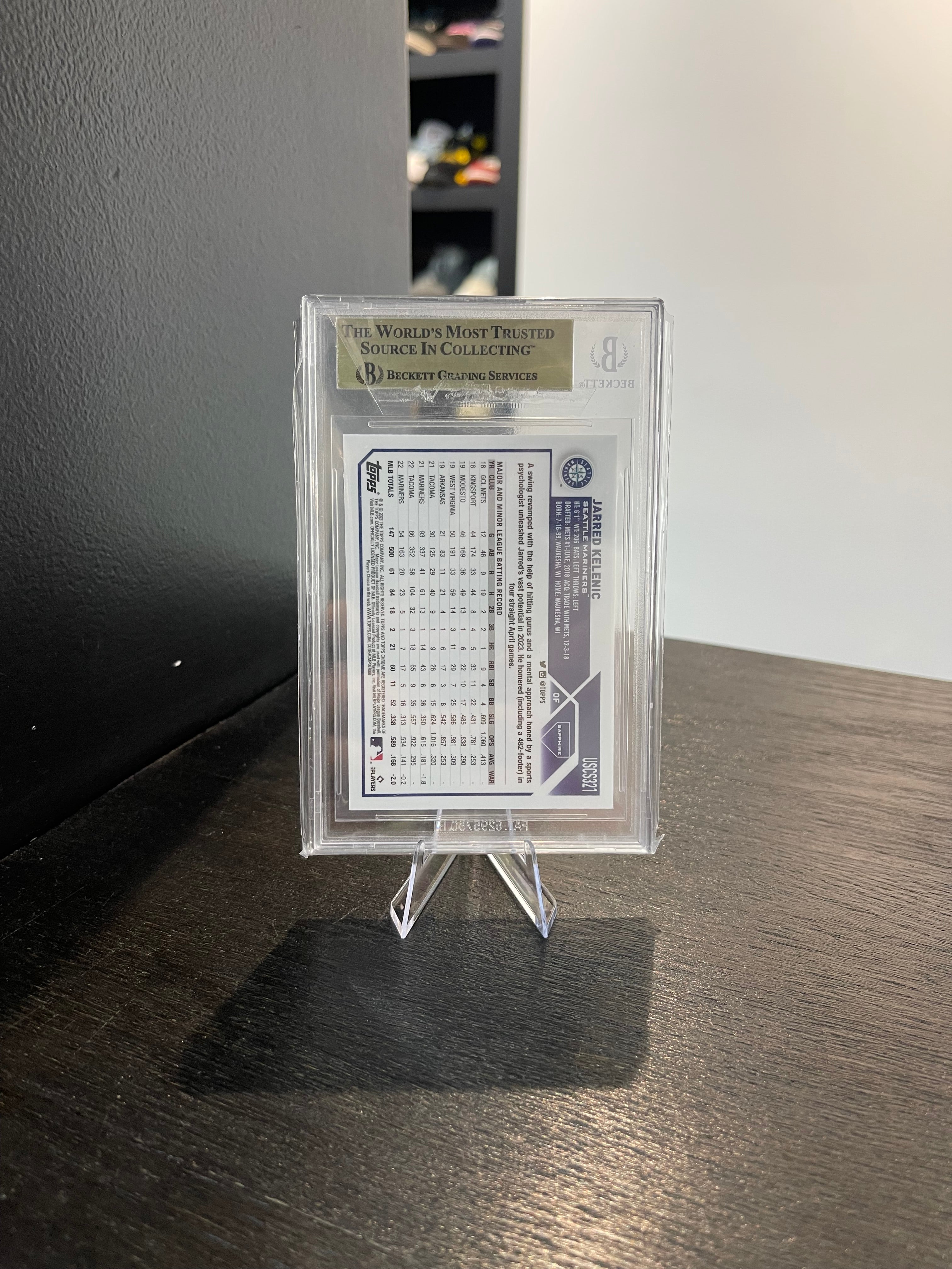 2023 Topps Chrome Update Sapphire Jarred Kelenic Orange Refractor 25/25 BGS 9.5