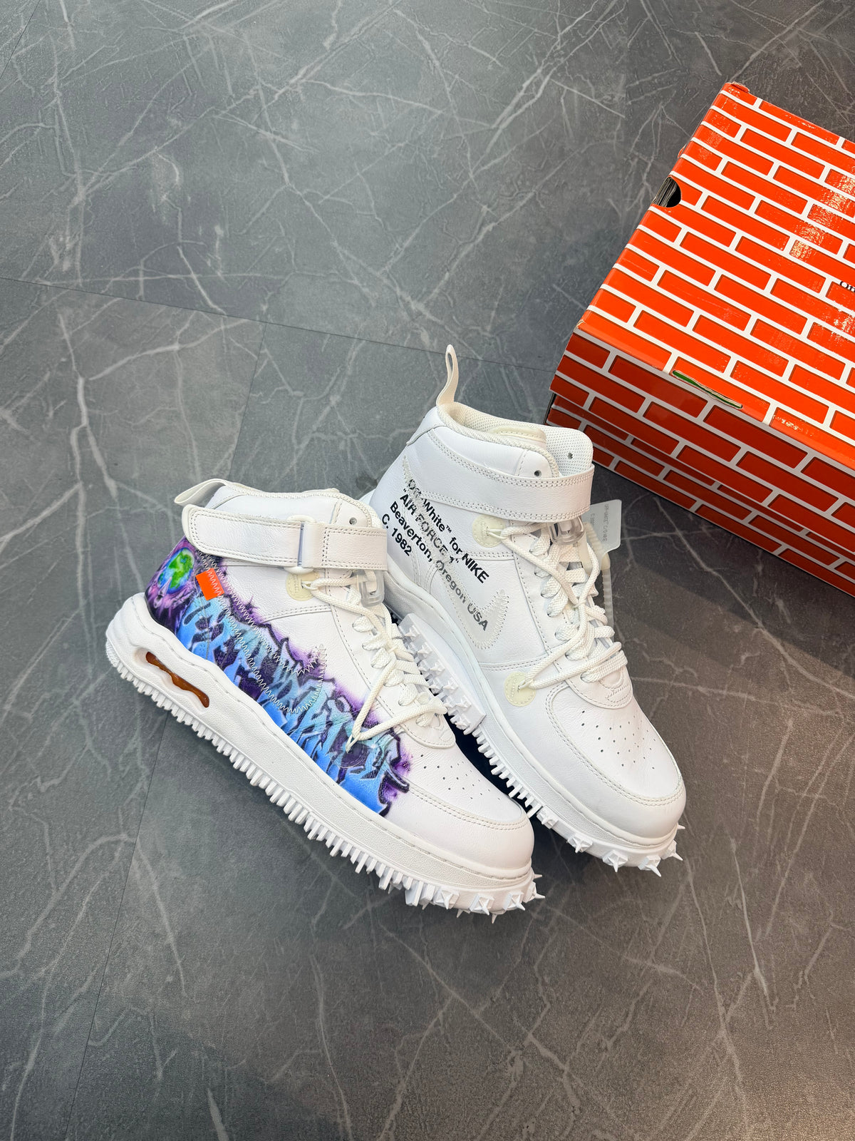 Nike Air Force 1 Mid Off-White Graffiti White