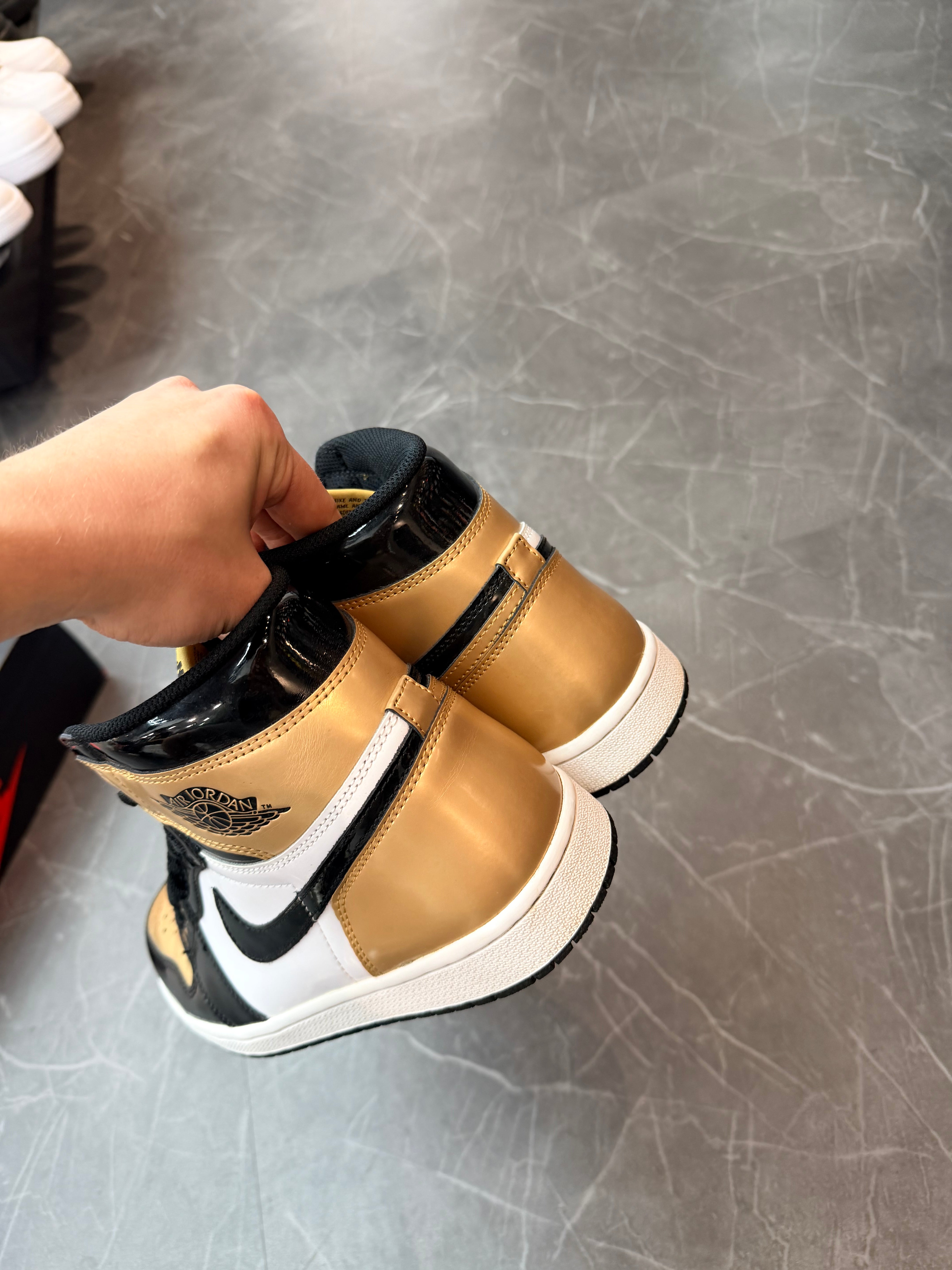 Jordan 1 High “Patent Gold Toe”