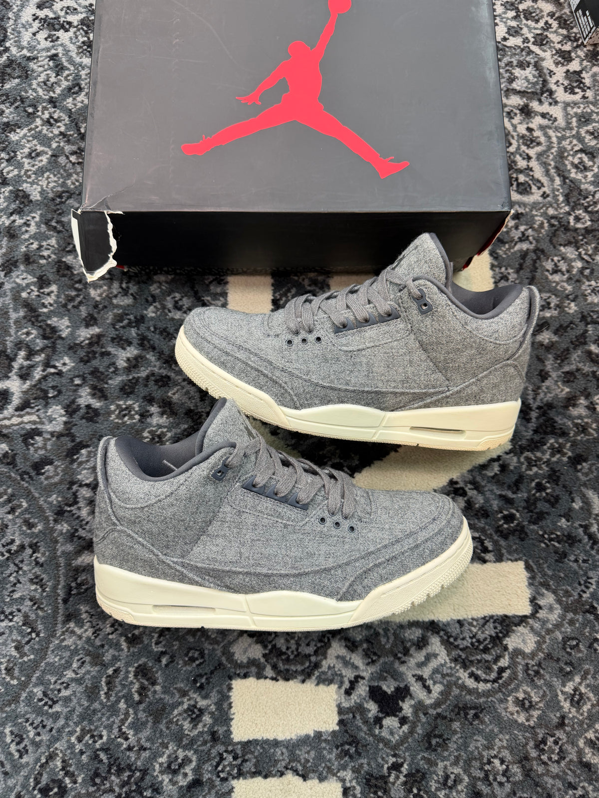 Jordan 3 “Wool” (Size 10) (Lightly Worn)
