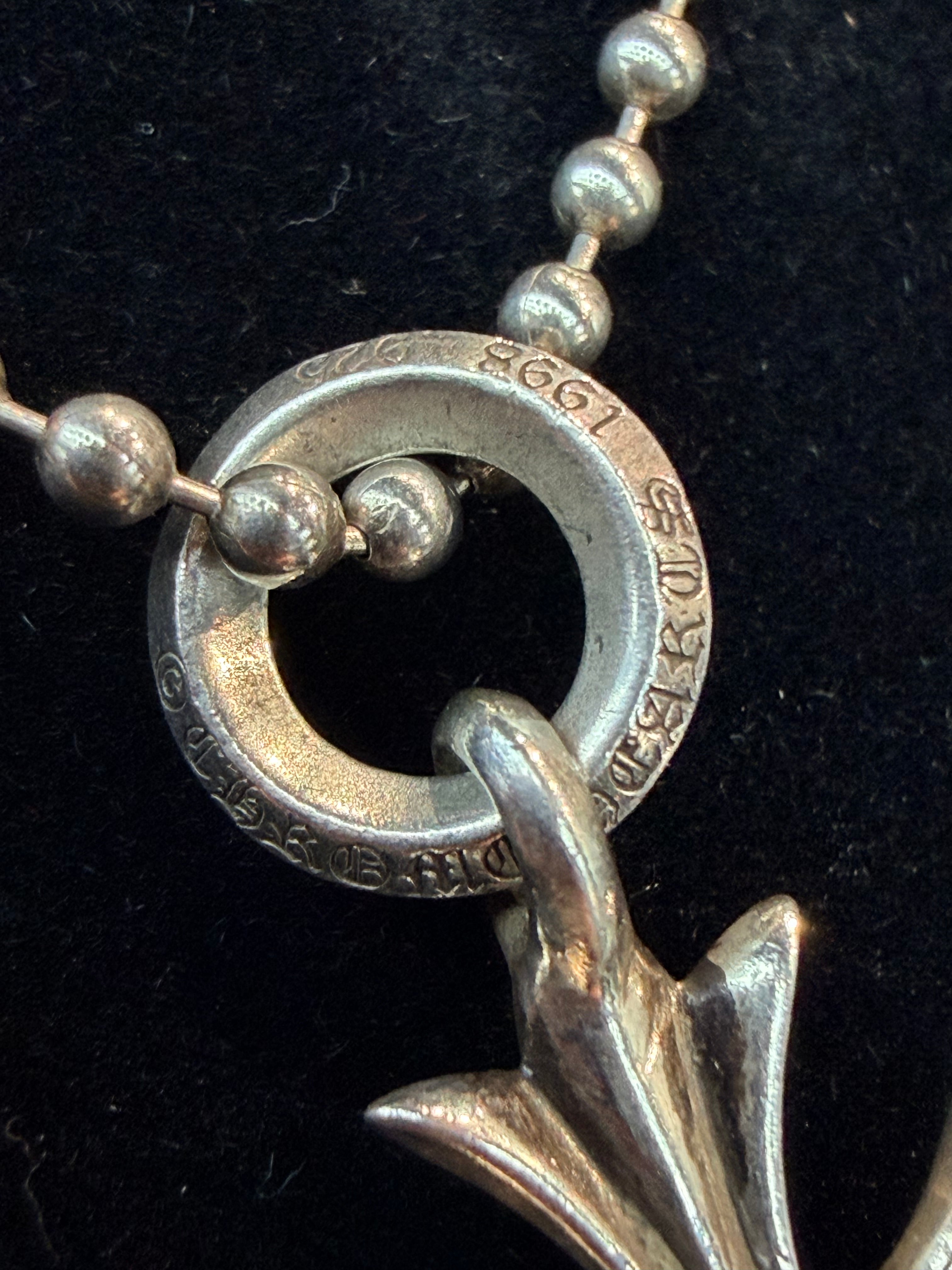 Chrome Hearts Tiny Cross Pendant & Ball Chain