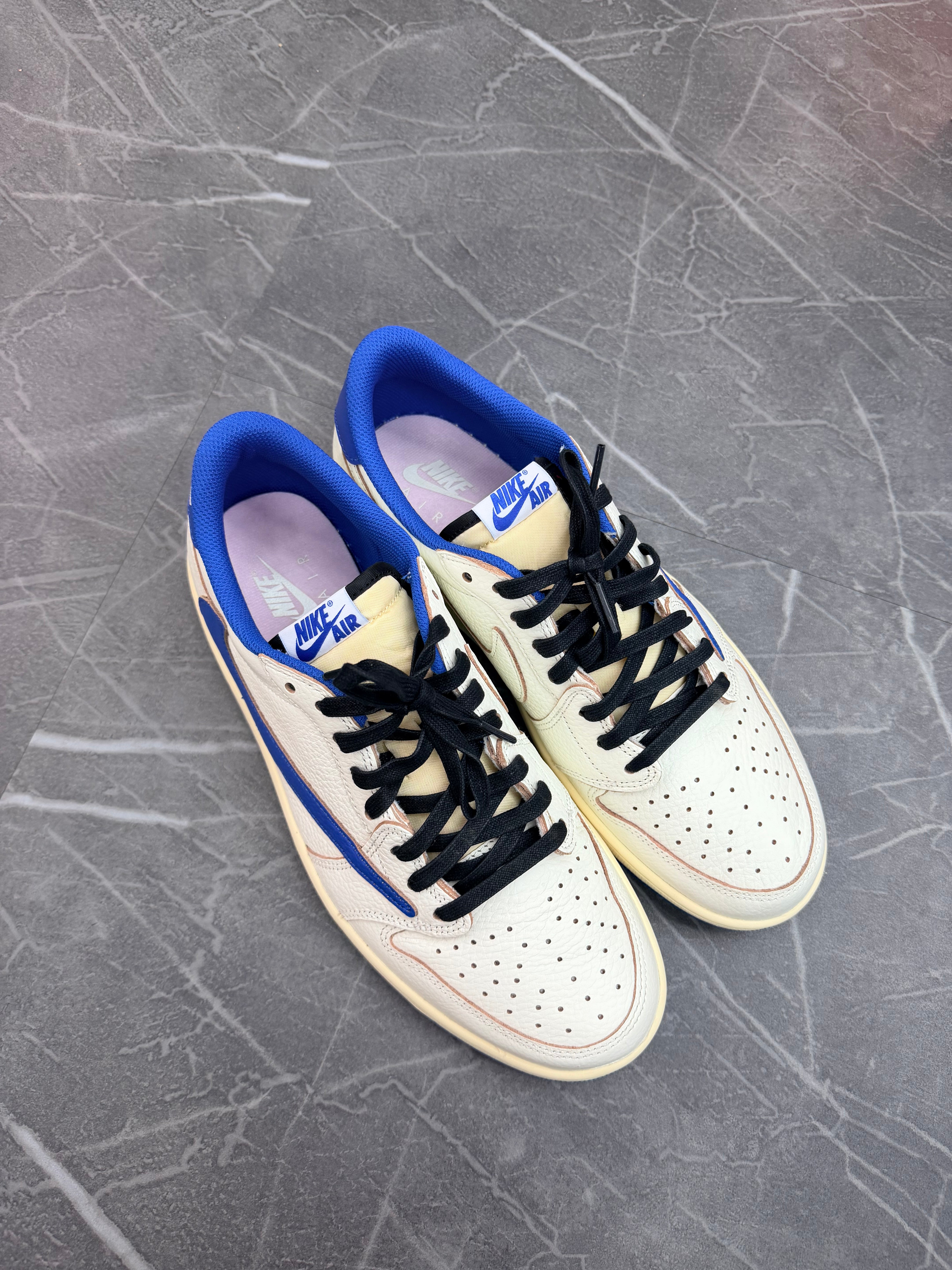 Travis Scott Jordan 1 Low “Fragment Sail Military Blue”
