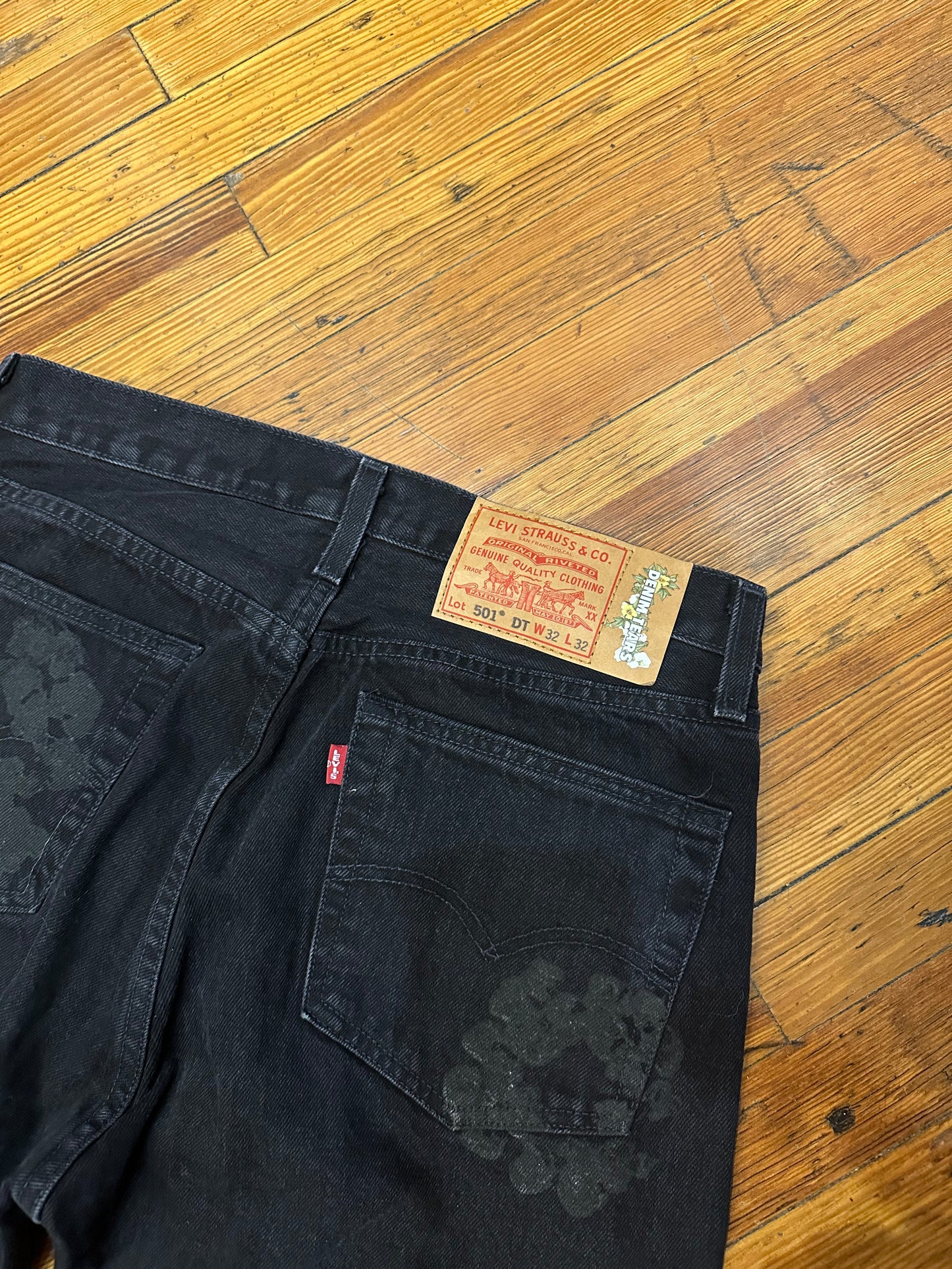 Denim Tears Cotton Wreath Jeans “Black on Black” (32)