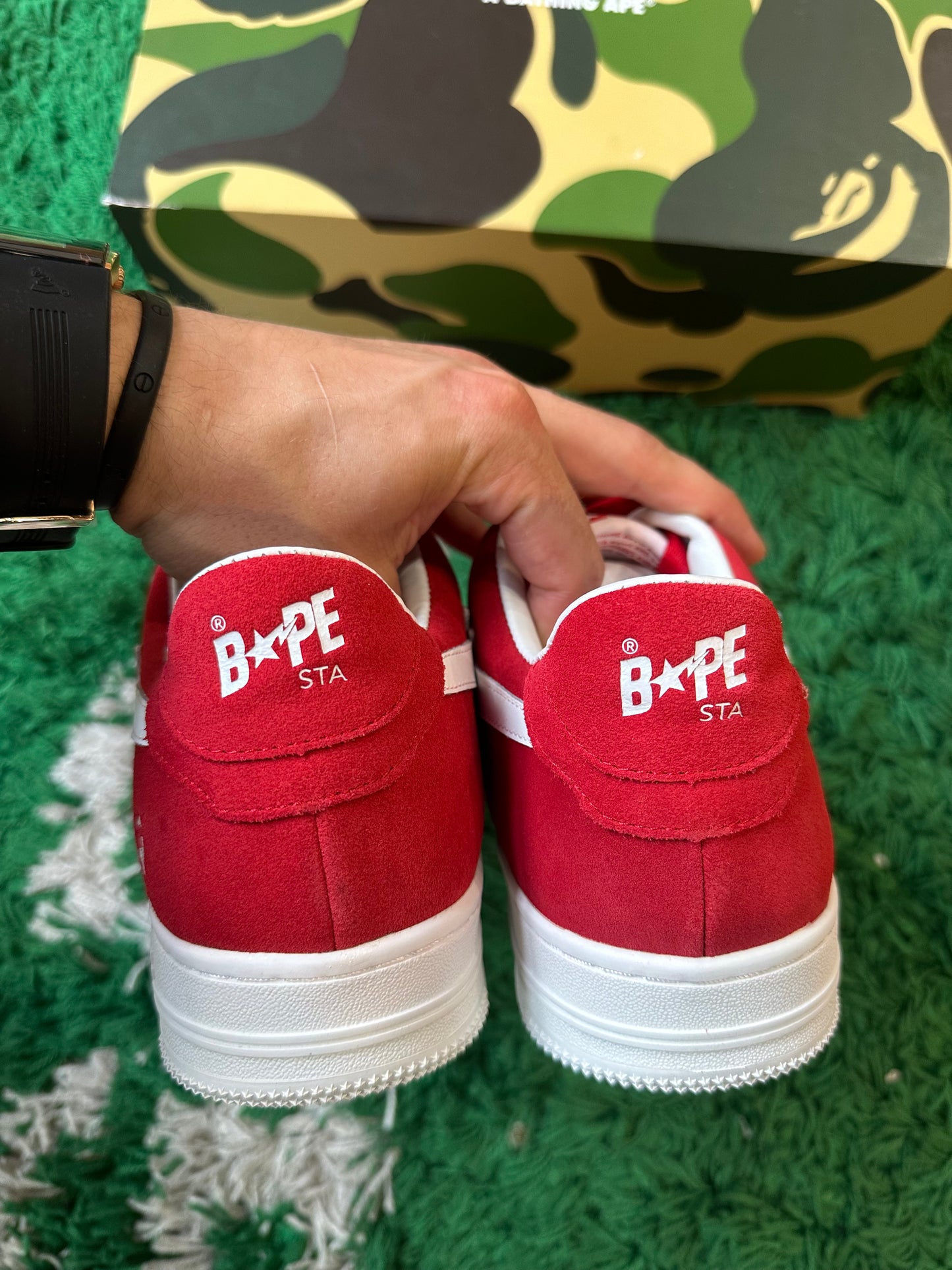 Bapesta Low “Red Suede”