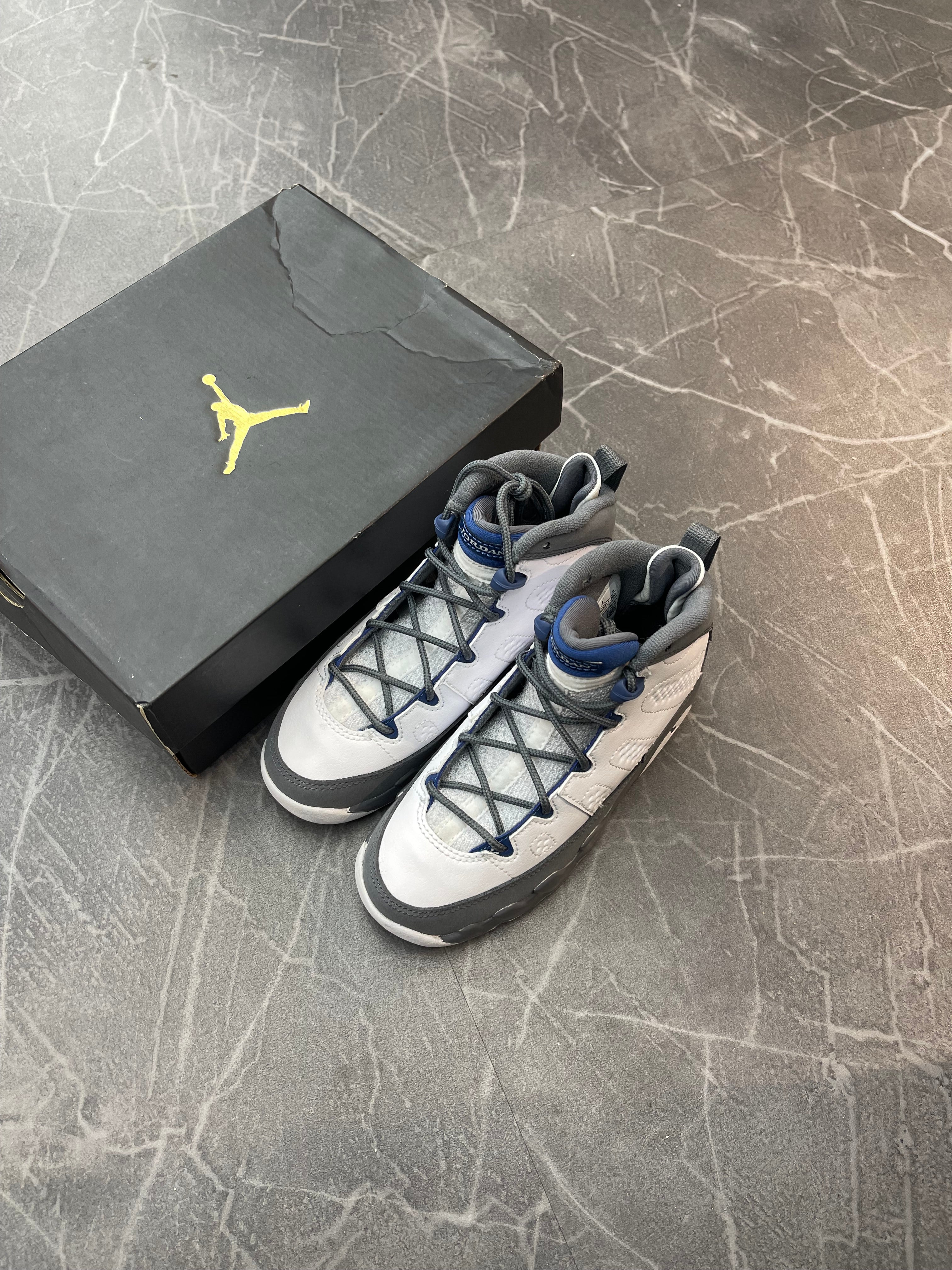 Jordan 9 “Flint Grey French Blue” (PS)