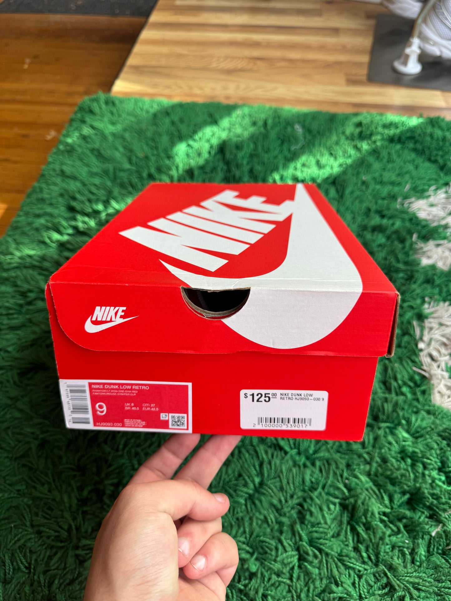 Nike Dunk Low “Light lron Ore Gym Red”
