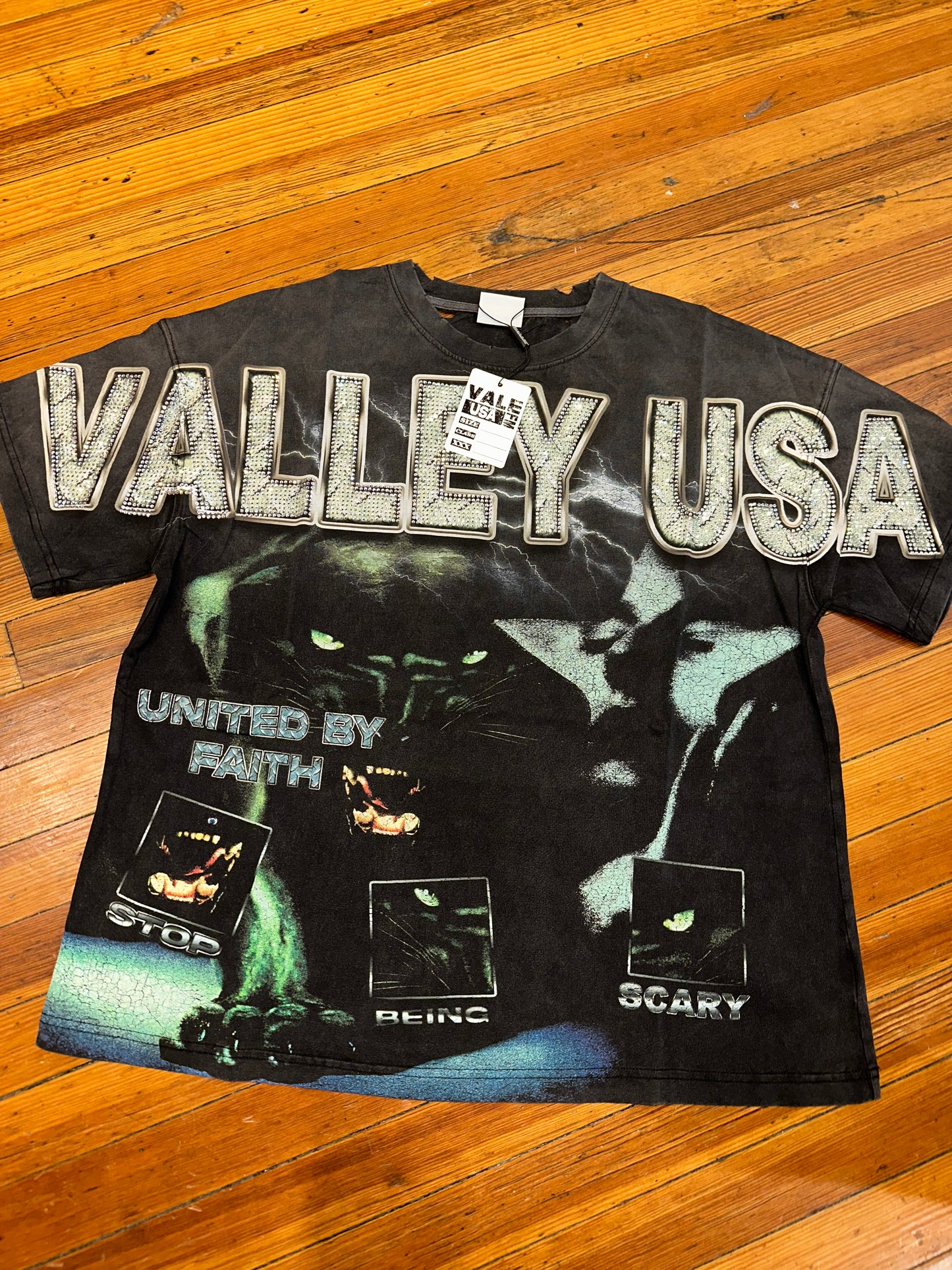 Vale Faith Panther Bling Tee