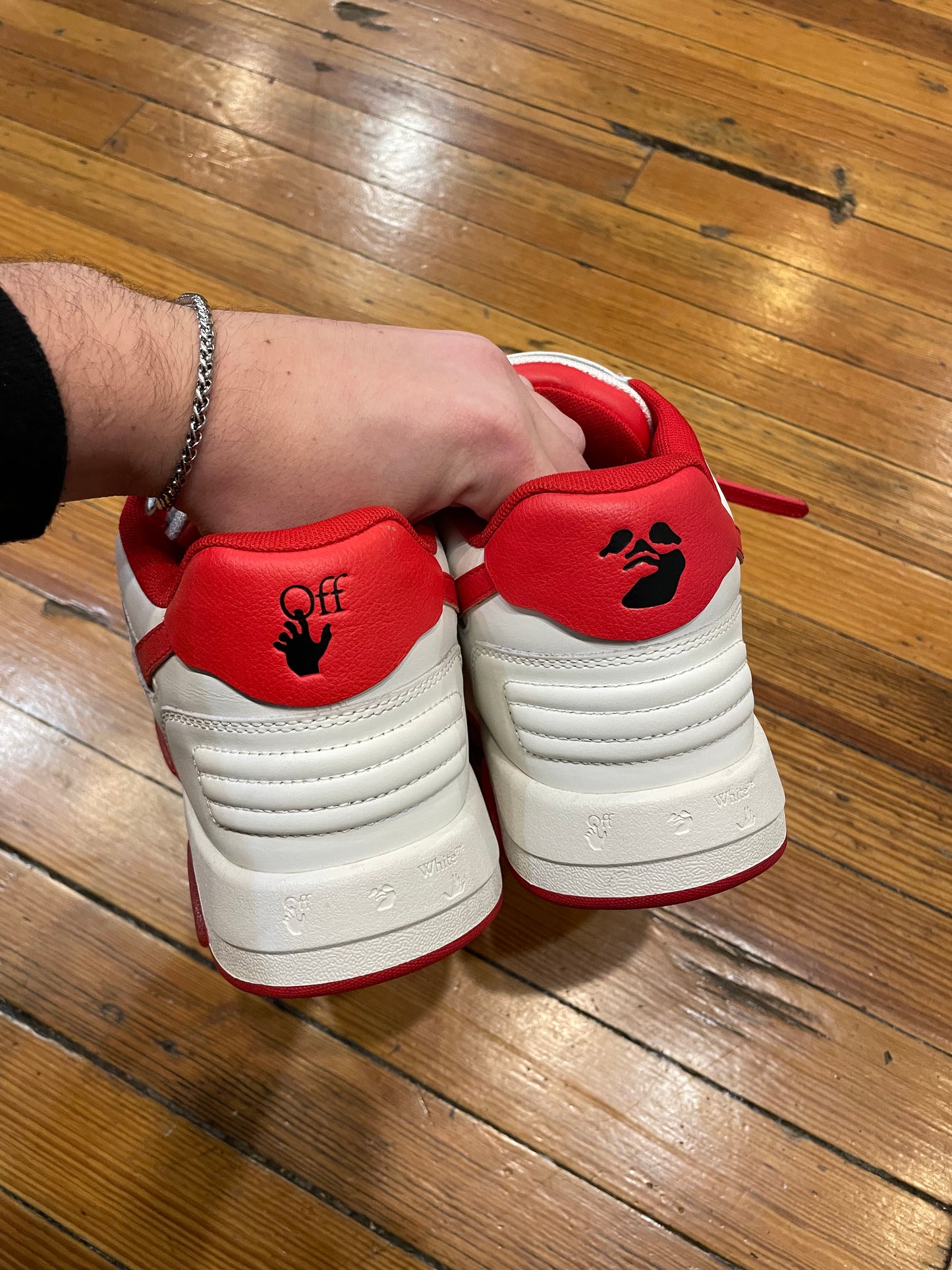 Off White Out of Office Sneaker “White/Red”
