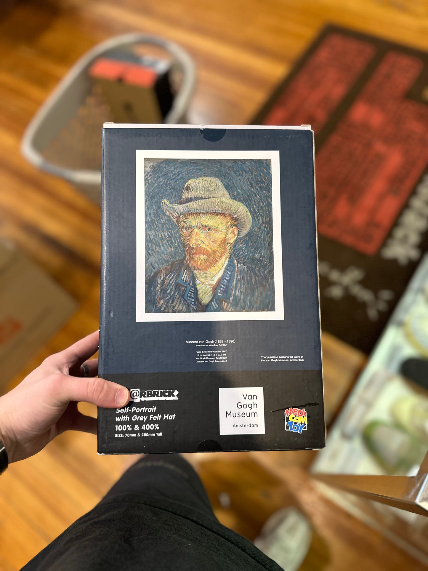 BearBrick 400% & 100% “Van Gogh Self Portrait Grey Hat”