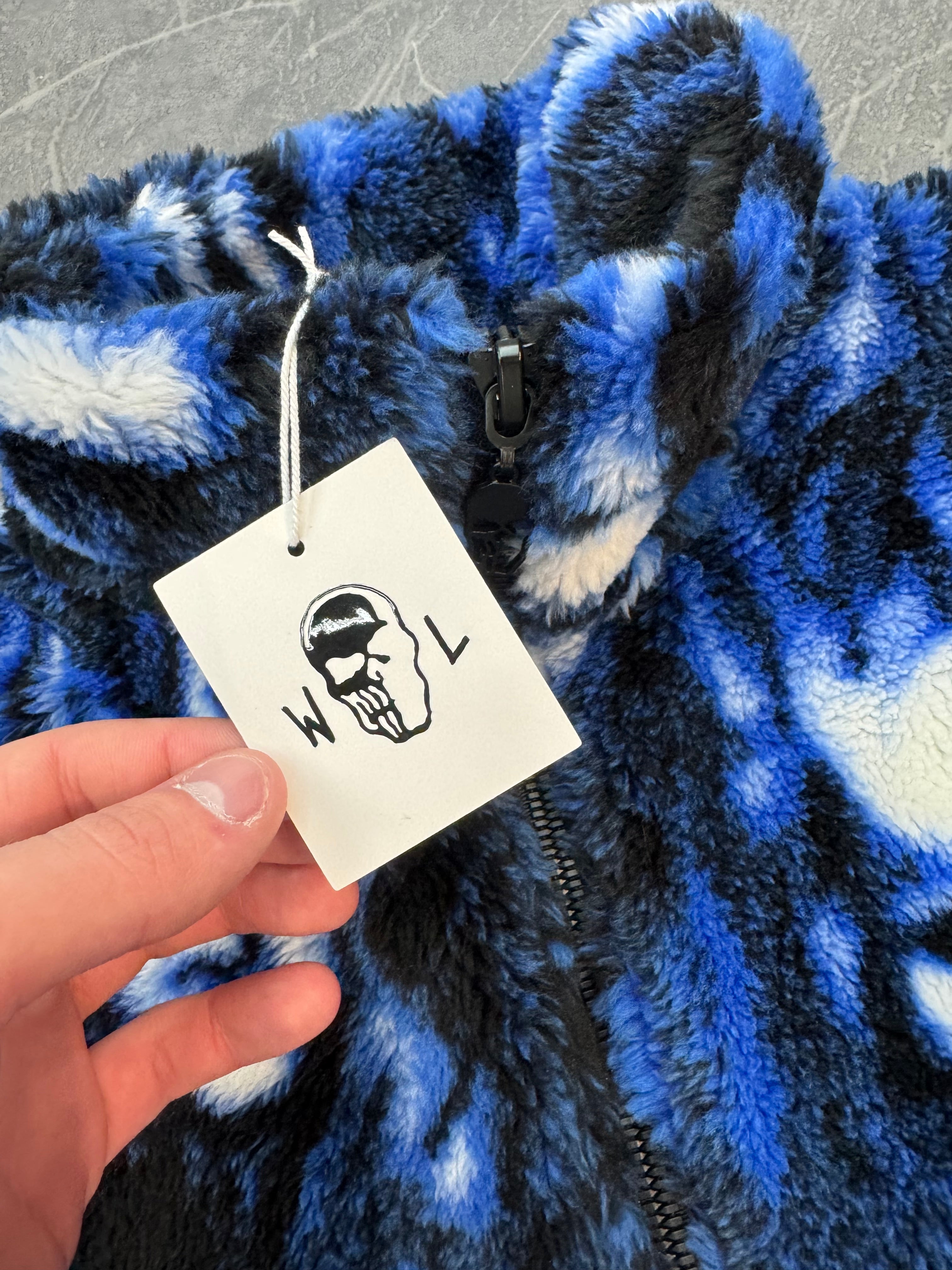 Warren Lotas Wall of Flesh Zip Up Jacket Blue