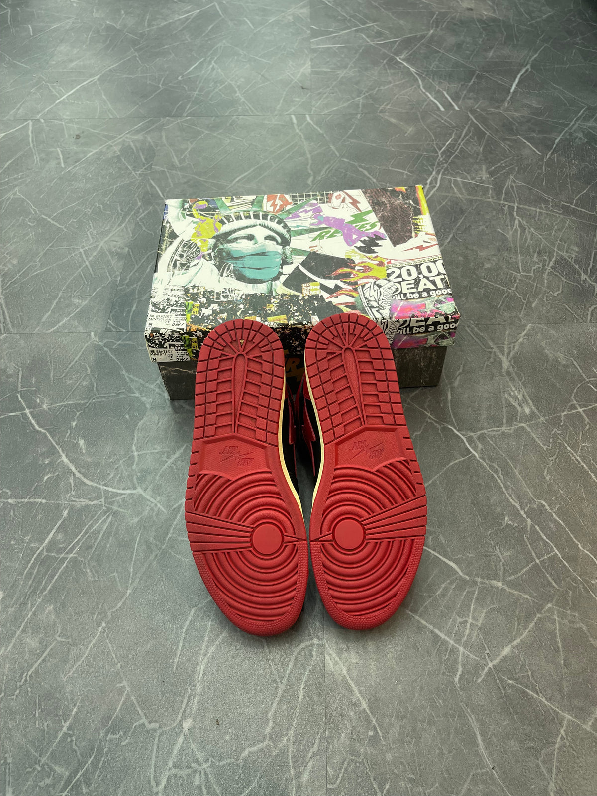 AIR KIYS Paris “Black Red” (Size 10.5) (Lightly Worn)