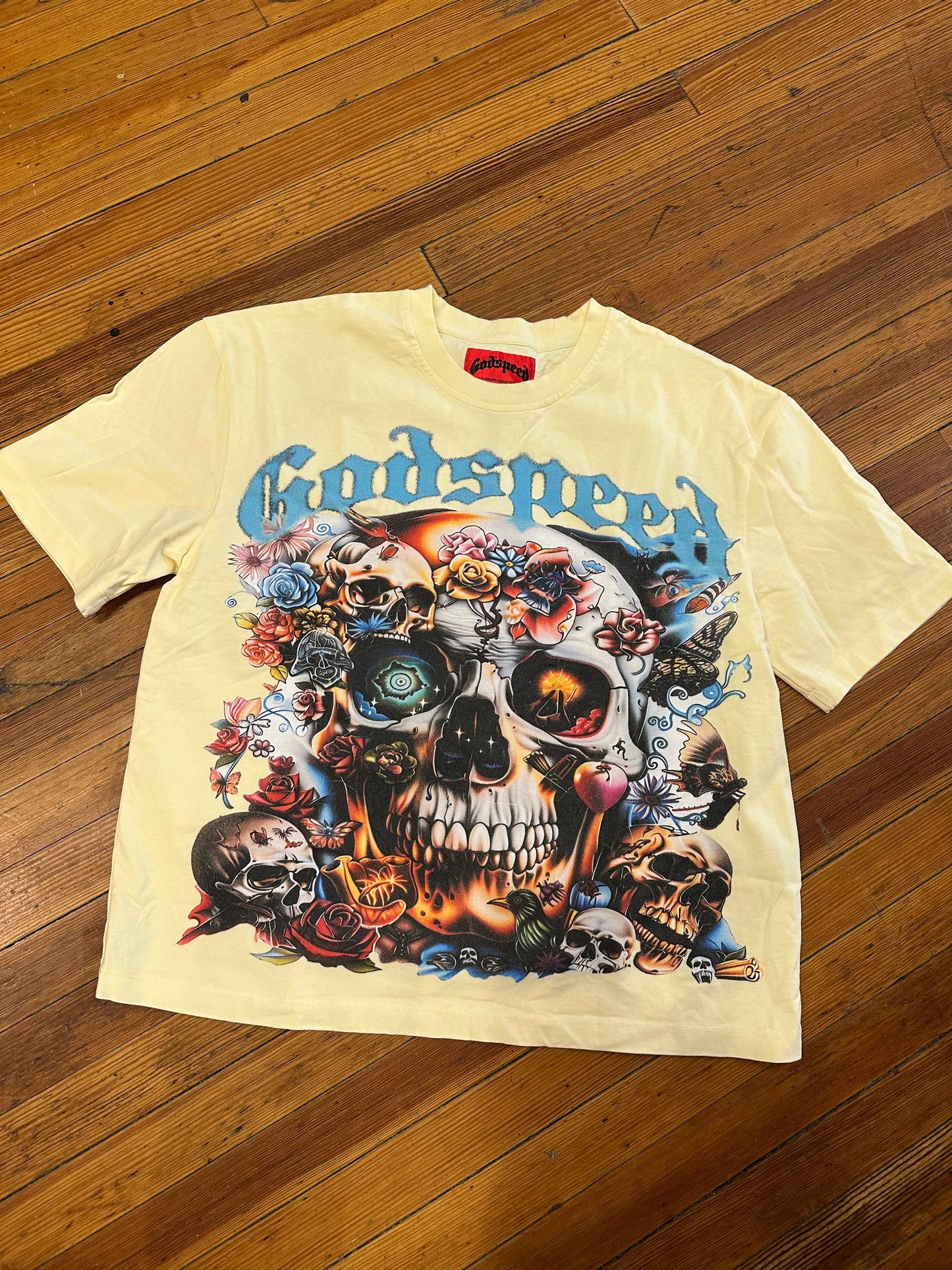 GodSpeed Tee “Multi Skull Cream”