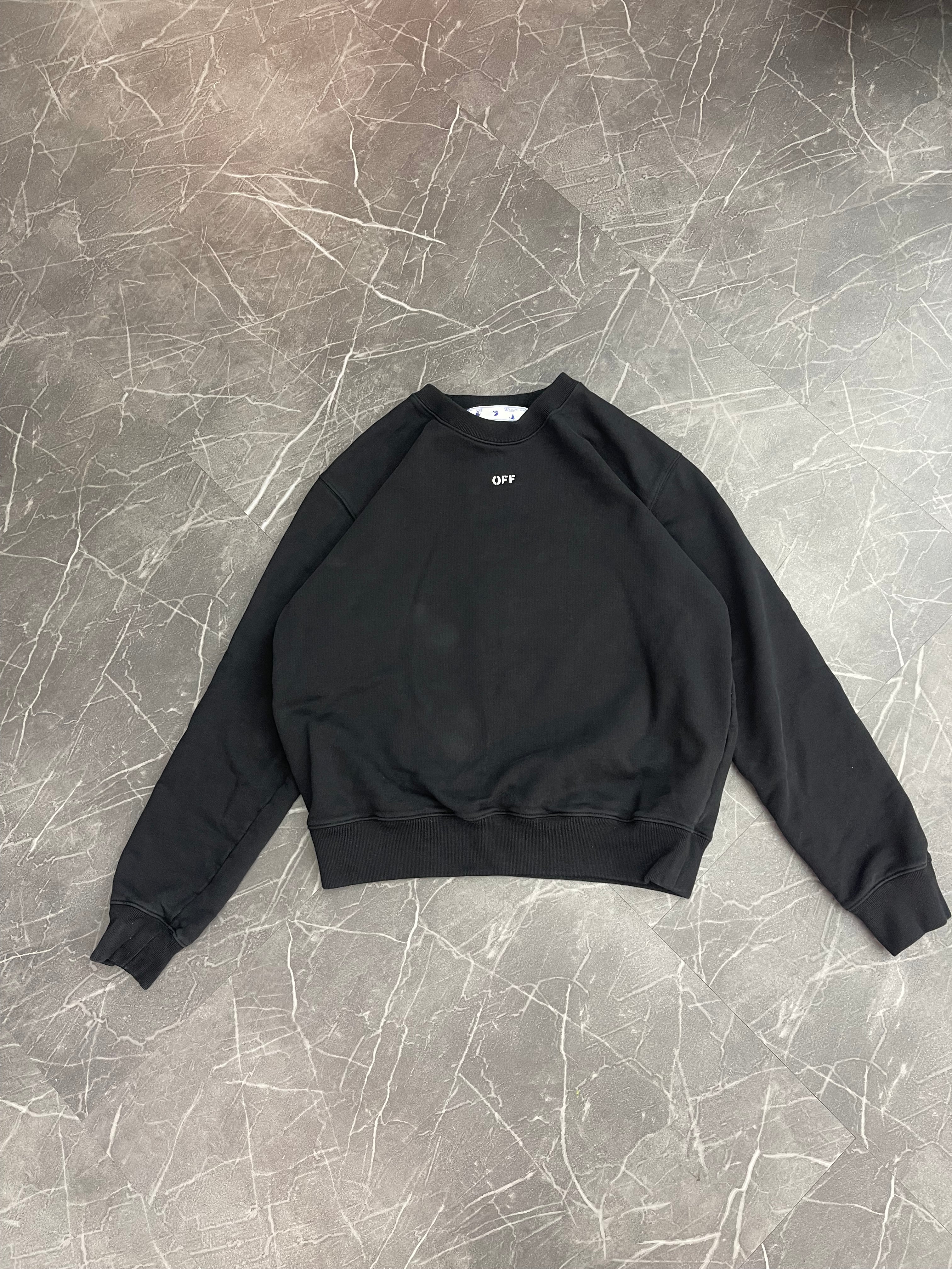 Off White Stencil Arrow Crewneck “Black”