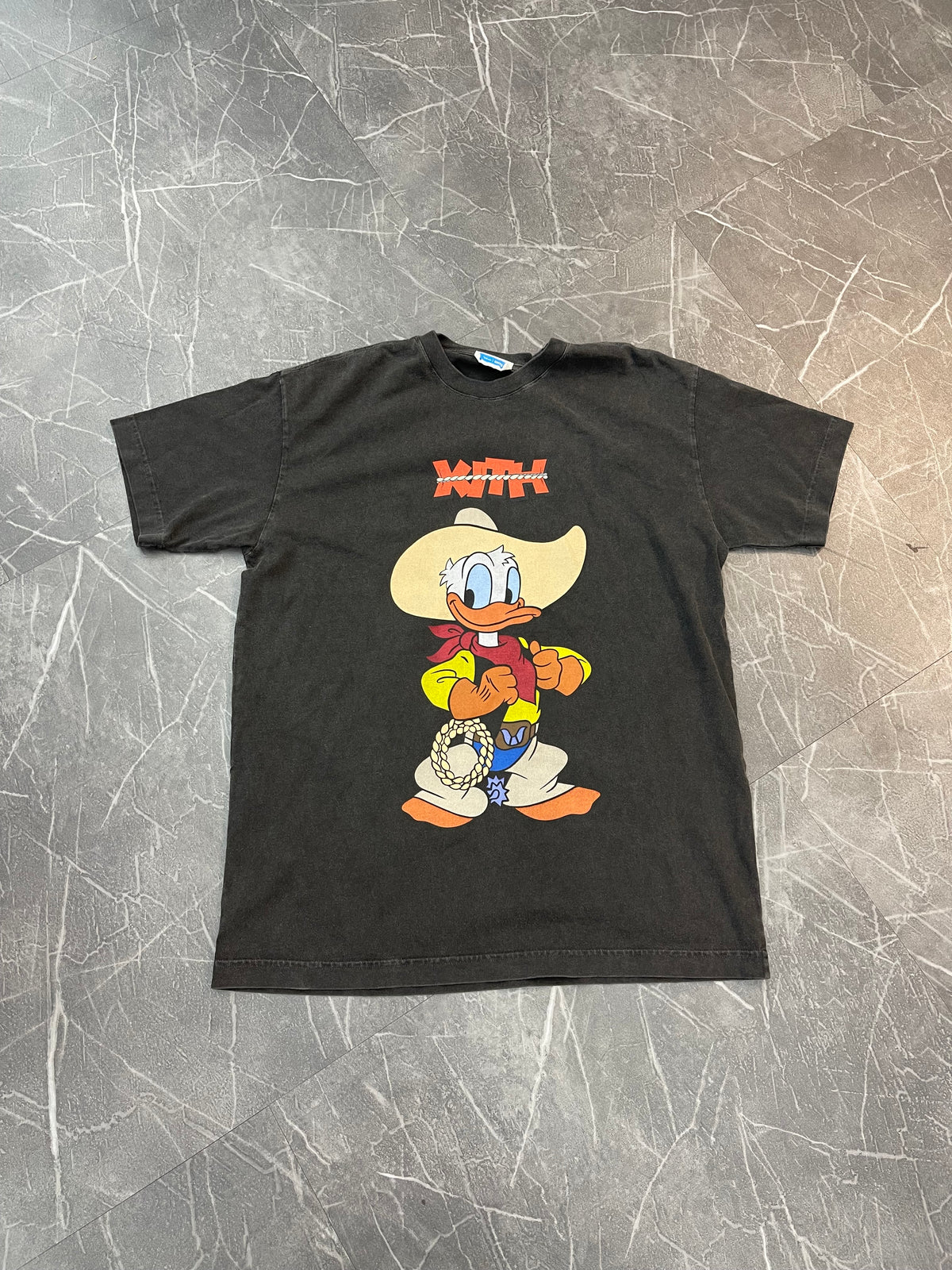 Kith Disney Donald Duck Cowboy Vintage Tee Black
